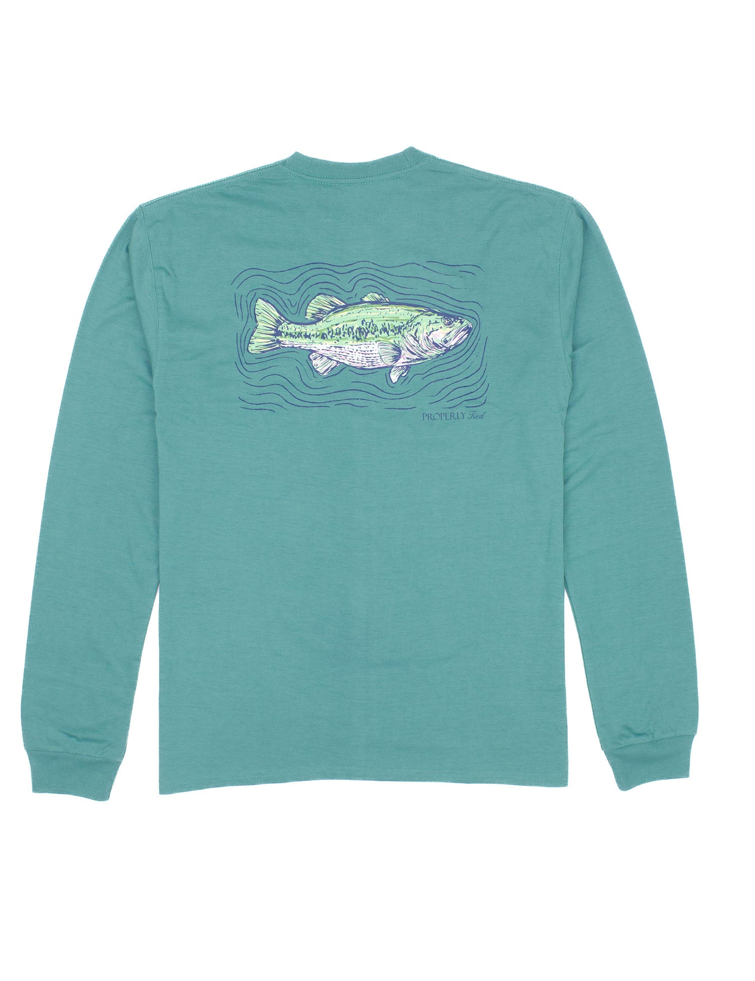 Spotted Bass LS Teal