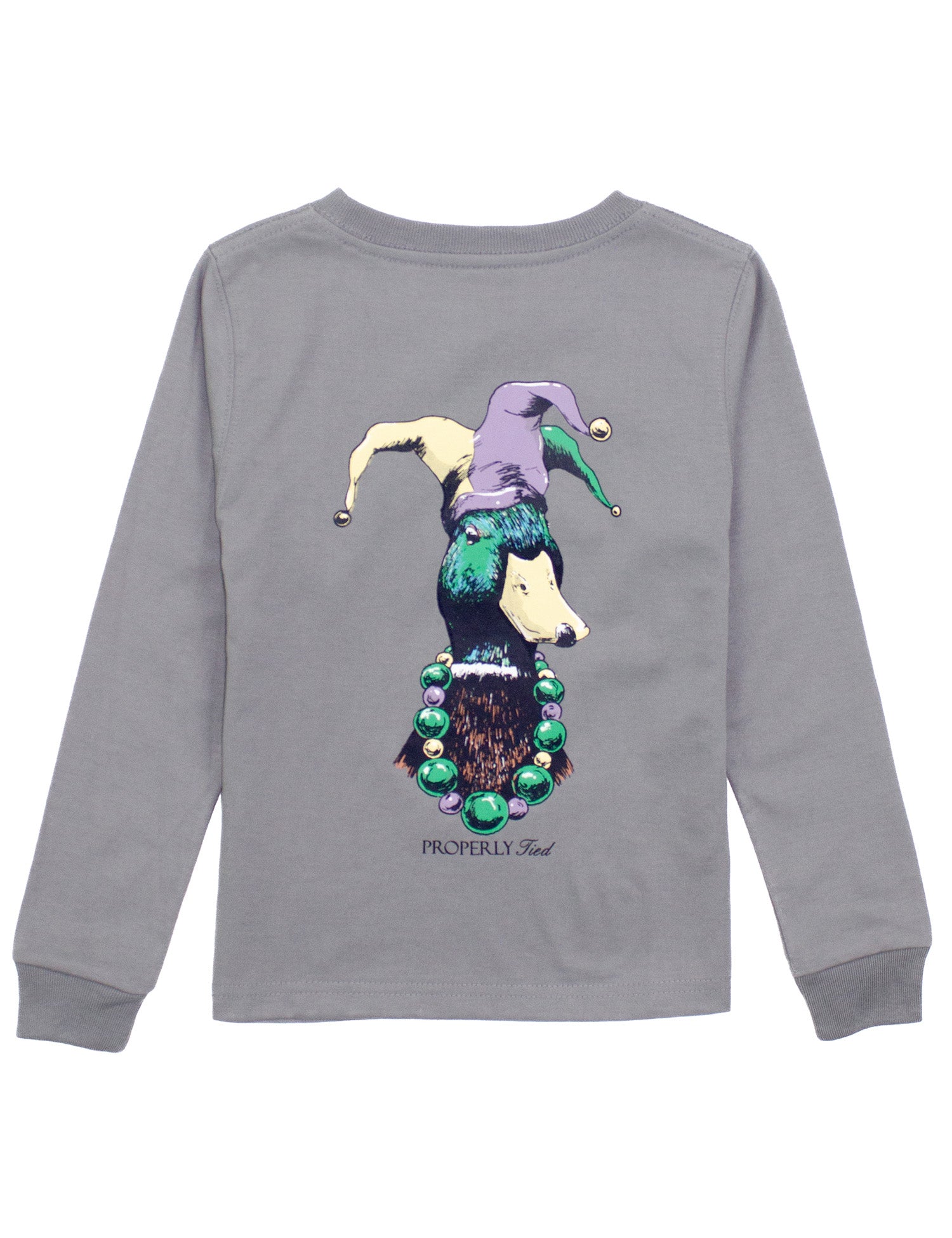 Boys Mardi Gras Mallard LS Battleship Grey