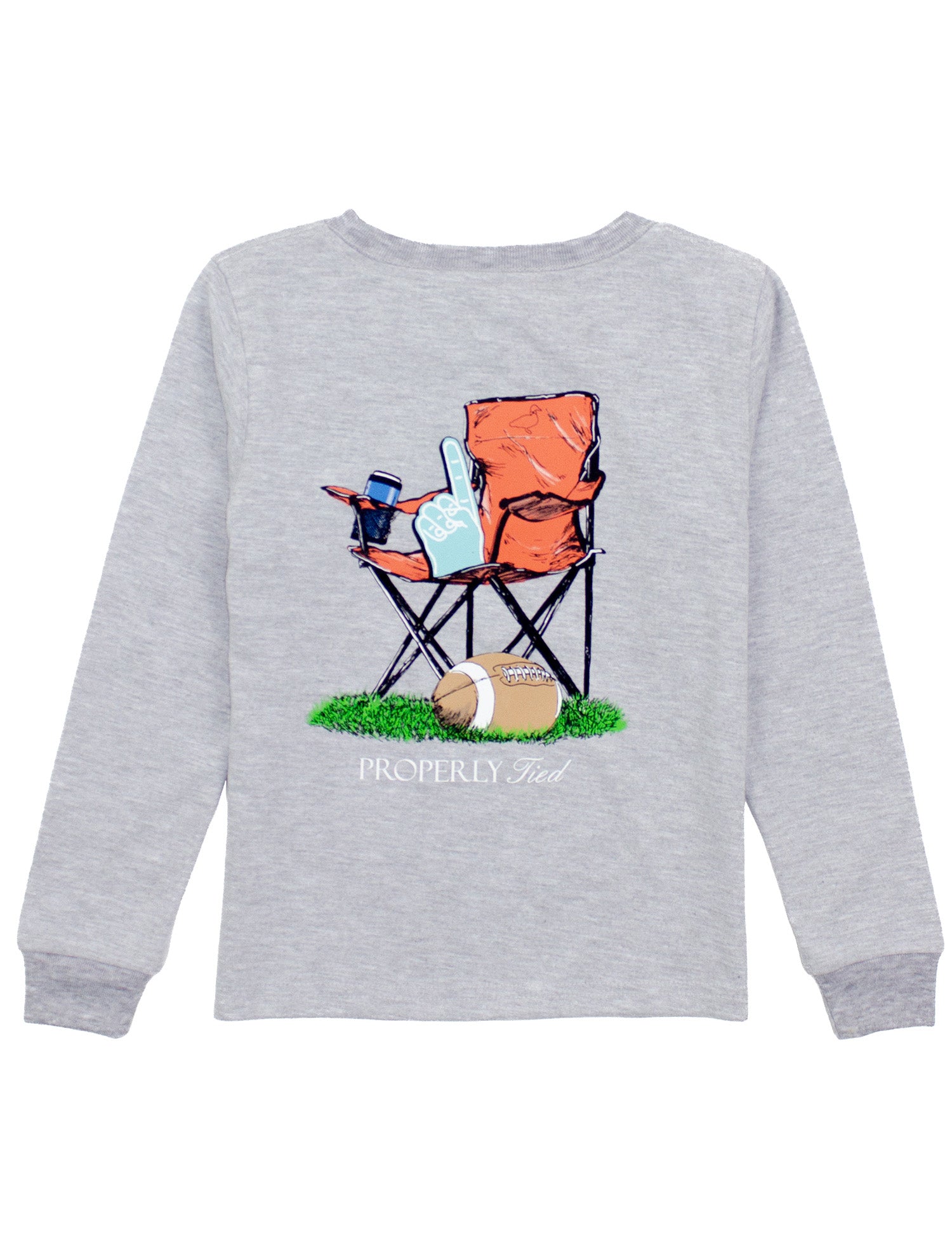 Boys Sidelines LS Light Heather Grey