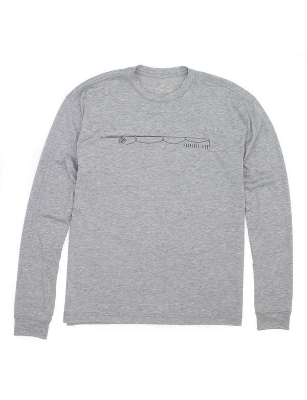 Portland LS Fly Rod Heather Grey