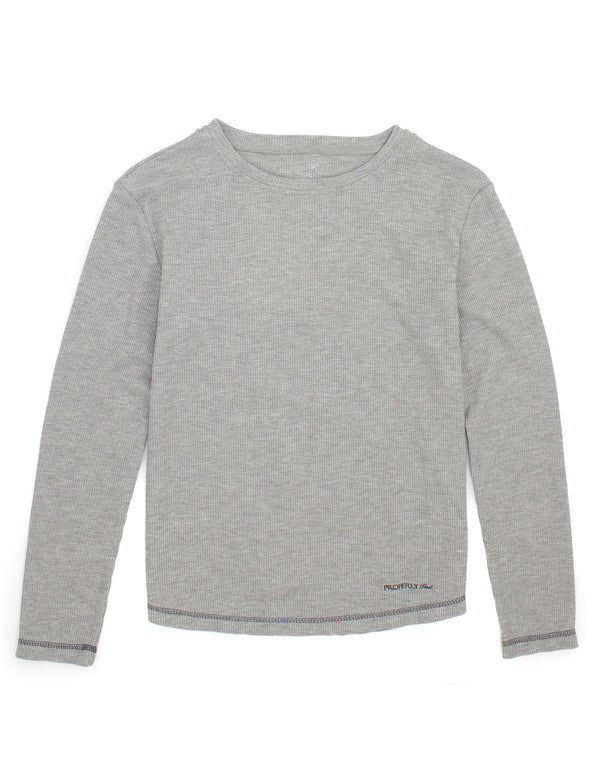 Sophie Waffle Tee Heather Grey
