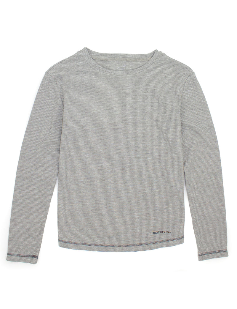 Sophie Waffle Tee Heather Grey