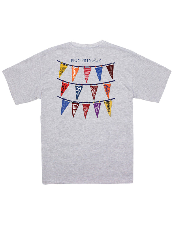 Classic Pennants SS Light Heather Grey