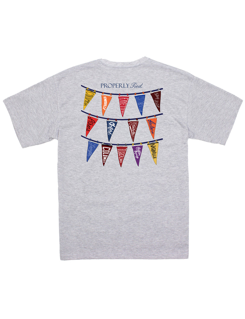 Classic Pennants SS Light Heather Grey