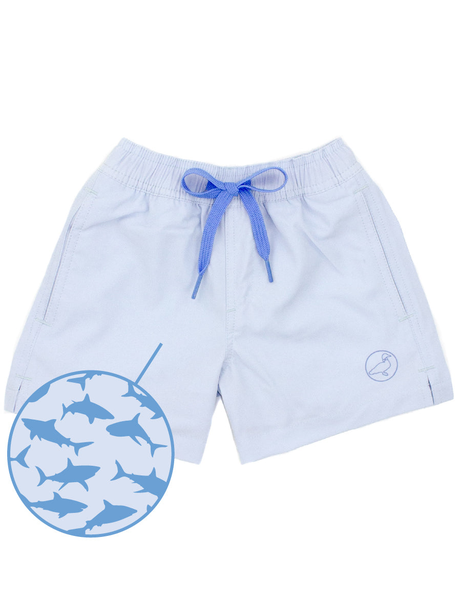 Boys Splash Swim Shark Attack