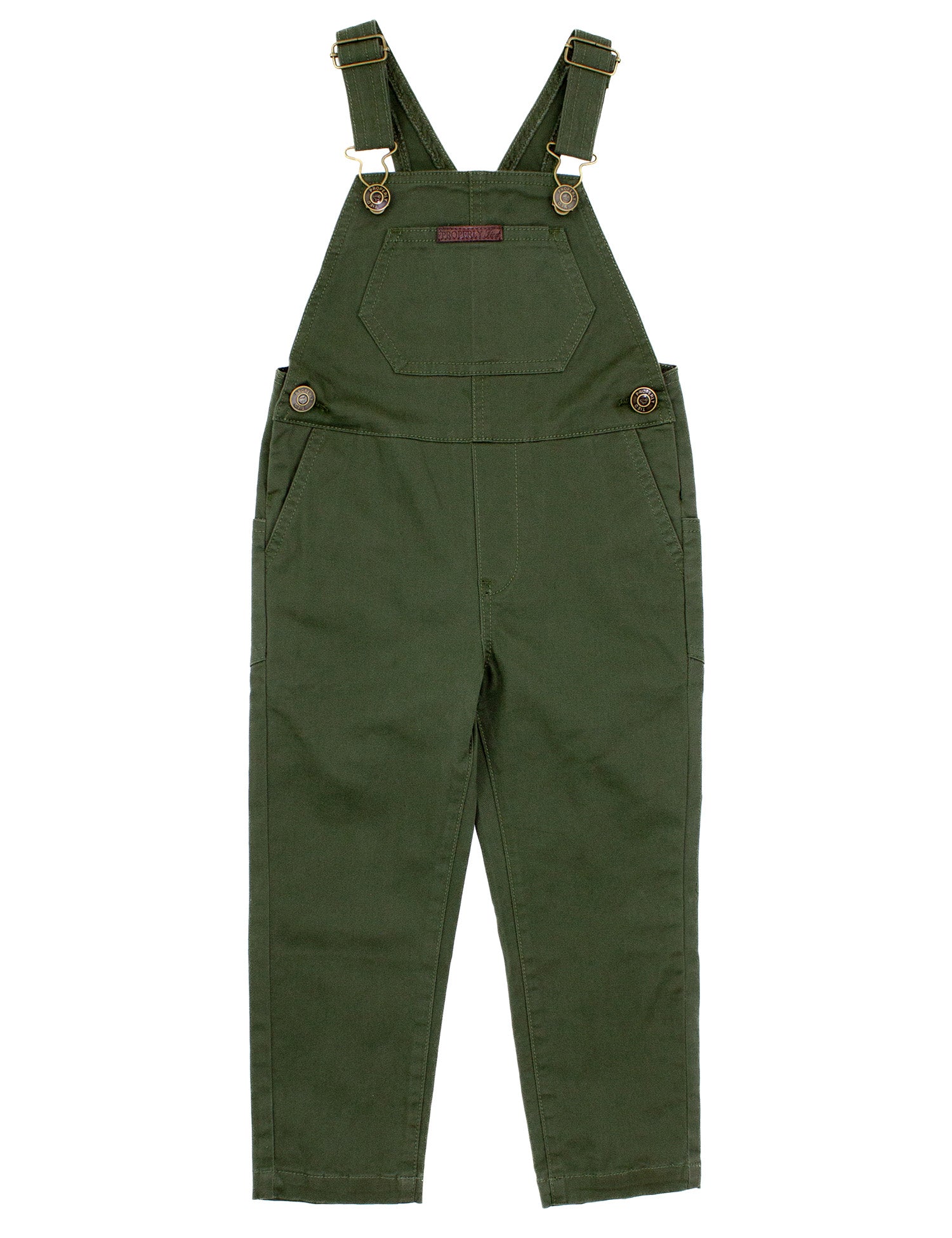 Boys Harvest Overalls Olive