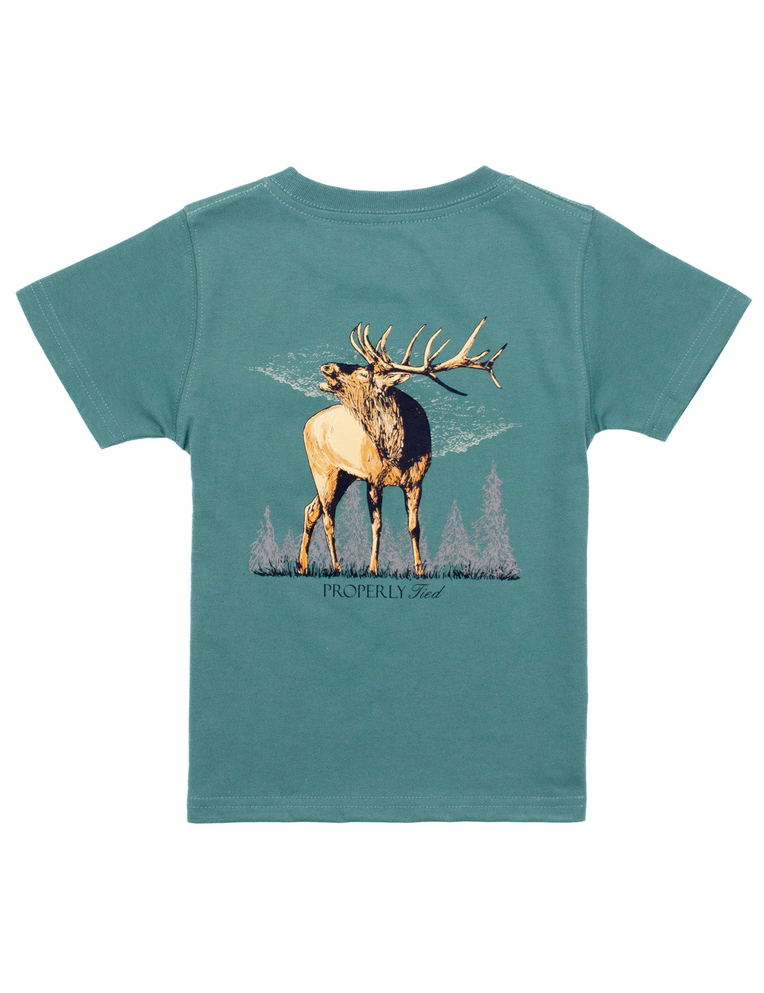 Boys Elk SS Marine Green
