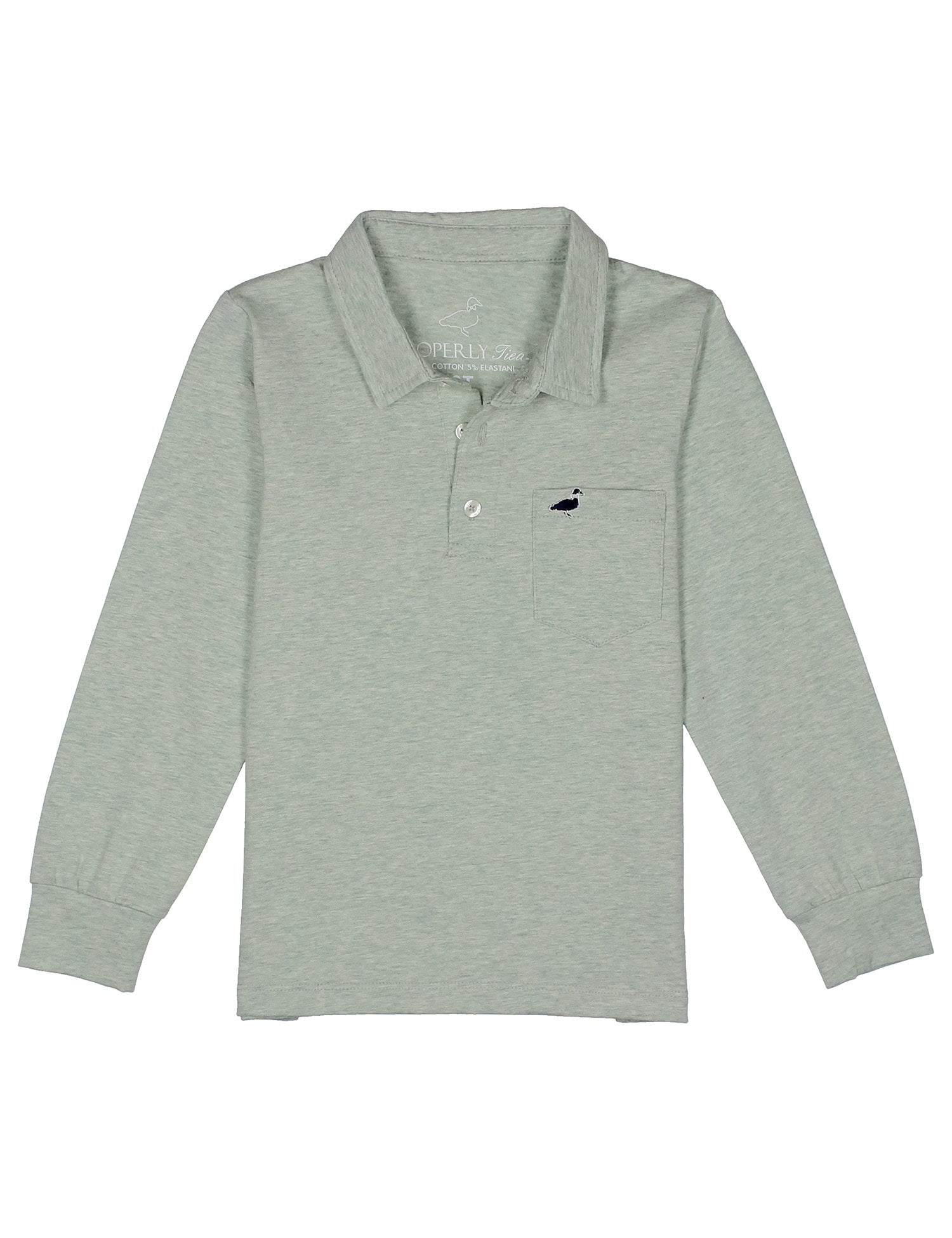 Boys Harrison Pocket Polo LS Kudzu
