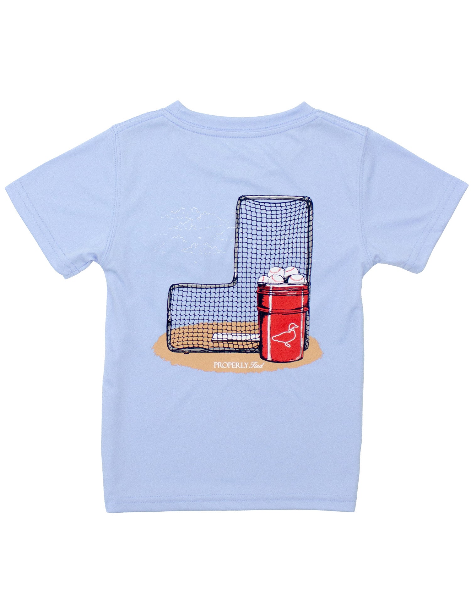 Boys Performance Tee SS Baseball Bucket Light Blue