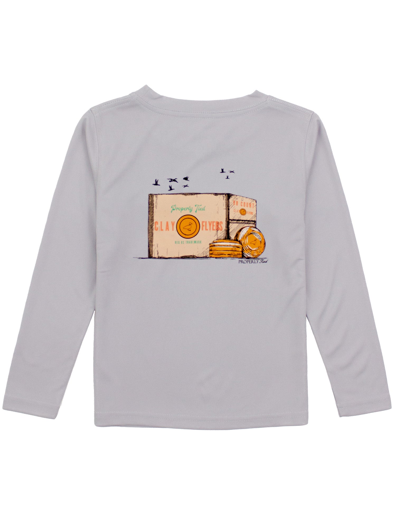 Boys Performance Tee LS Clay Day Ice Grey