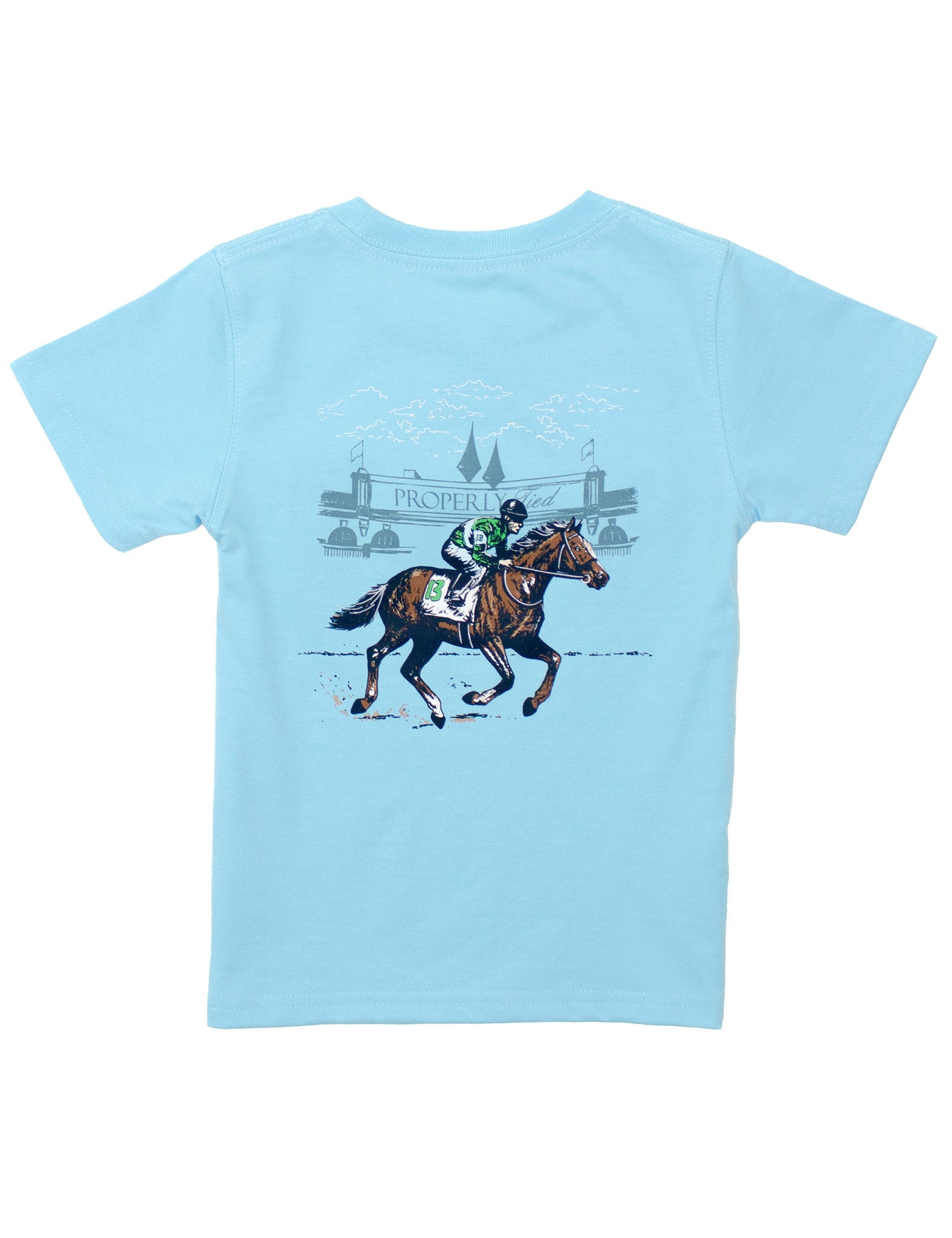 Boys Derby Day SS Aqua