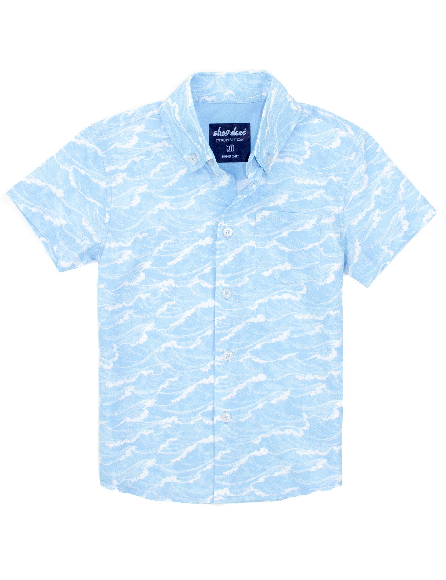 Boys Shordees Summer Shirt White Cap