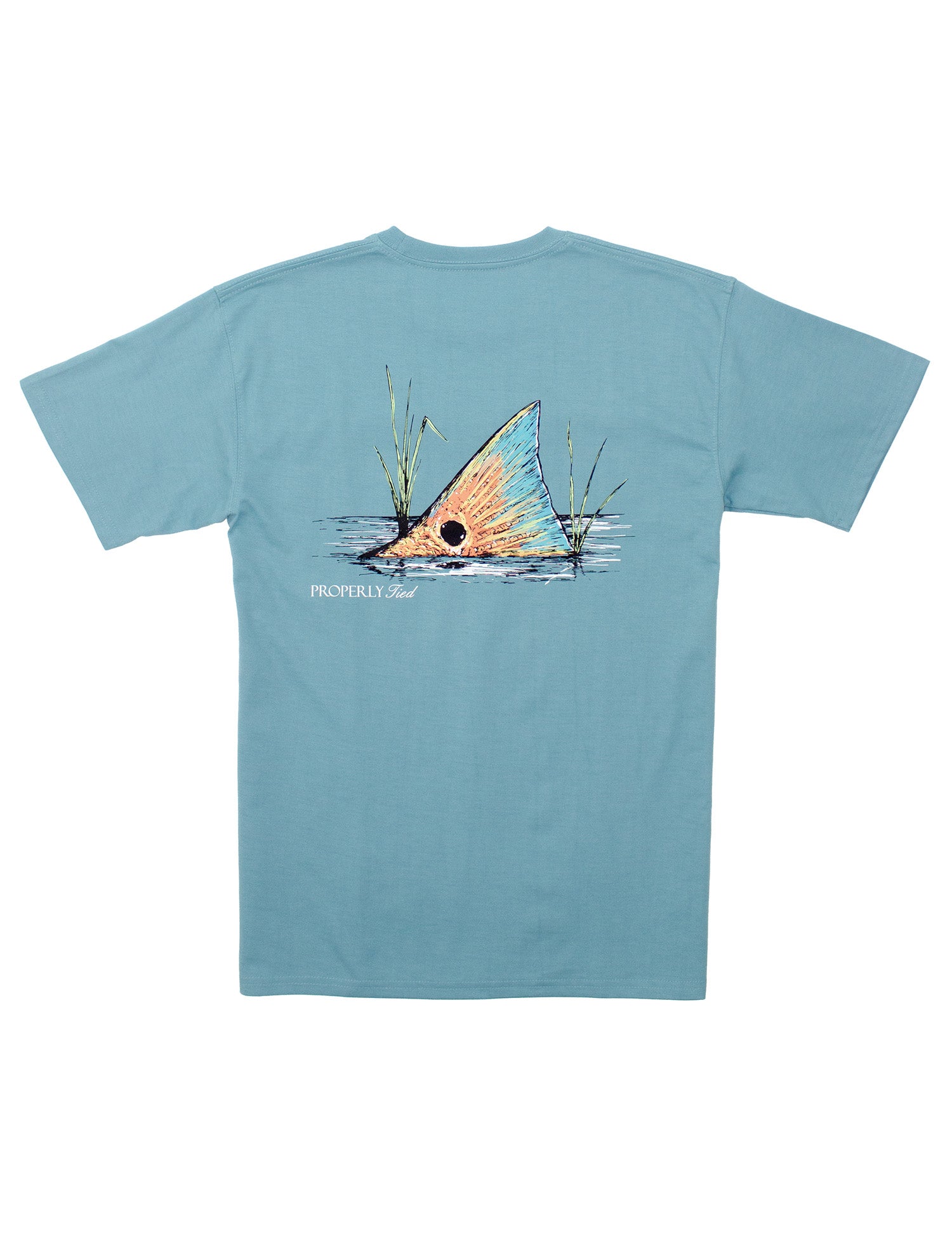 Redfish Tail SS Coastal Sky