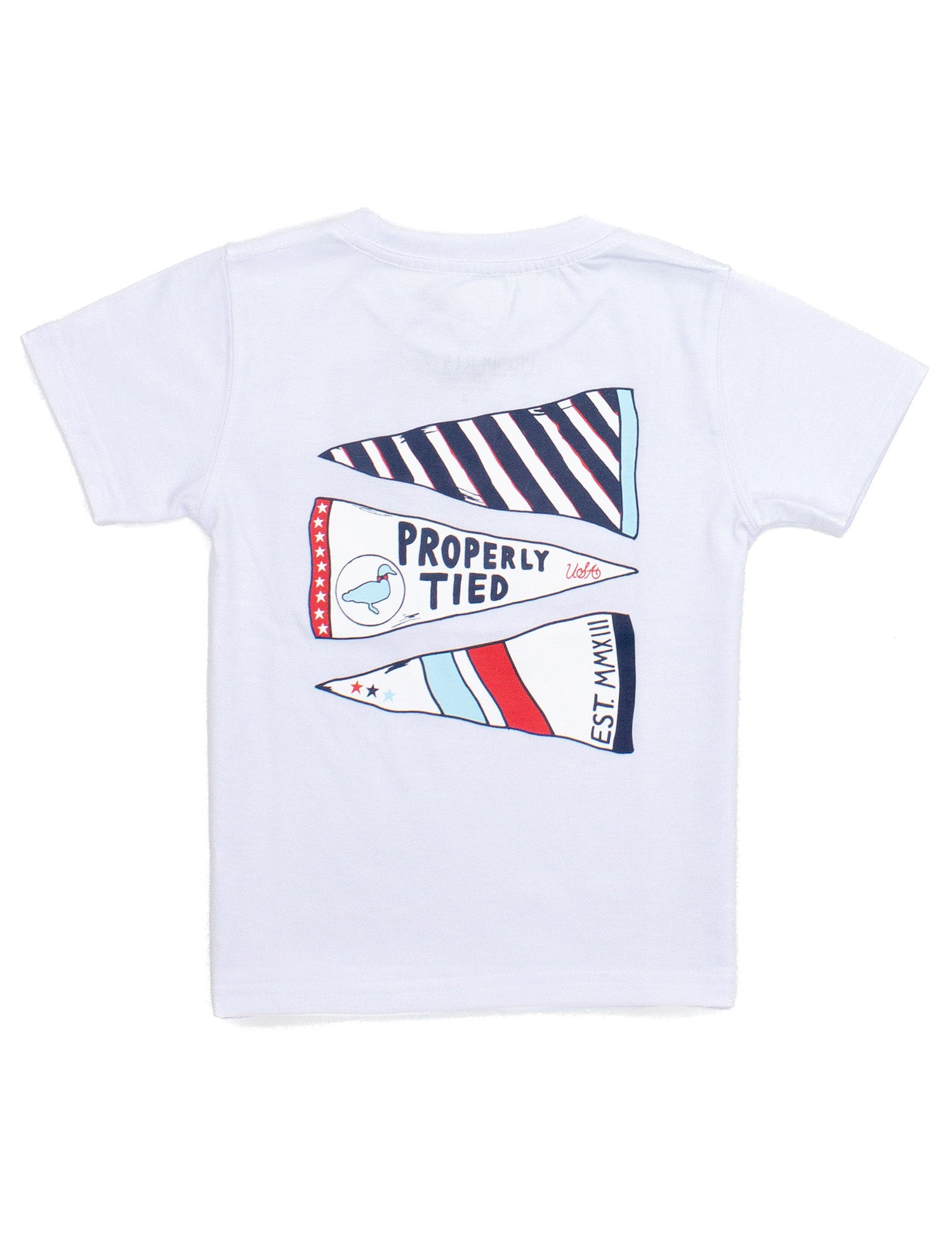 Boys Americana Pennant SS White