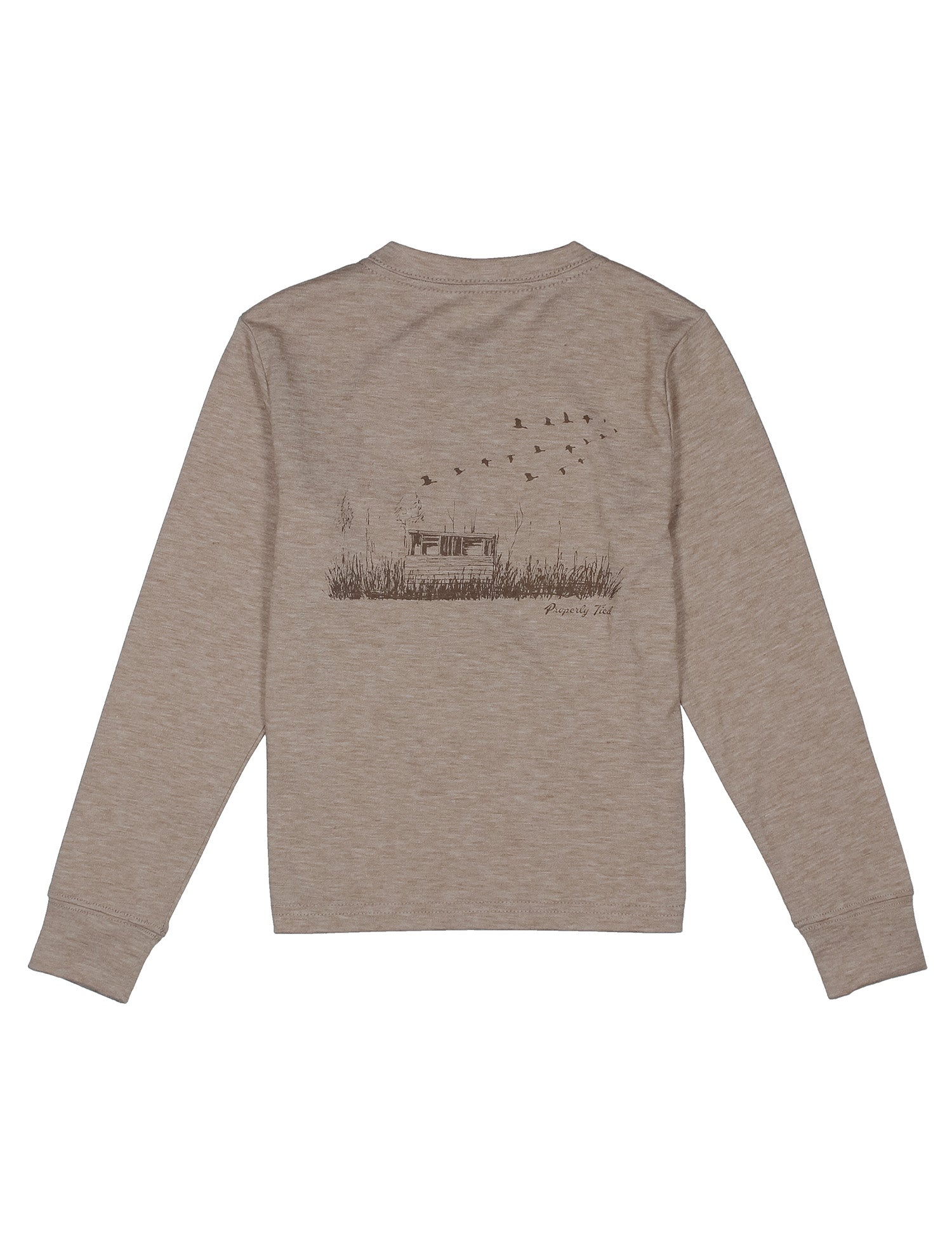 Boys Portland Pocket Tee LS Duck Blind Sand