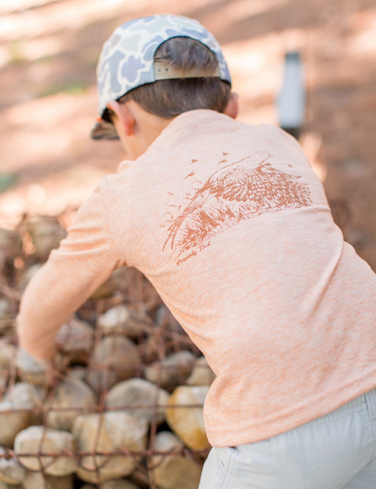 Boys Portland Pocket Tee LS Pheasant Ember
