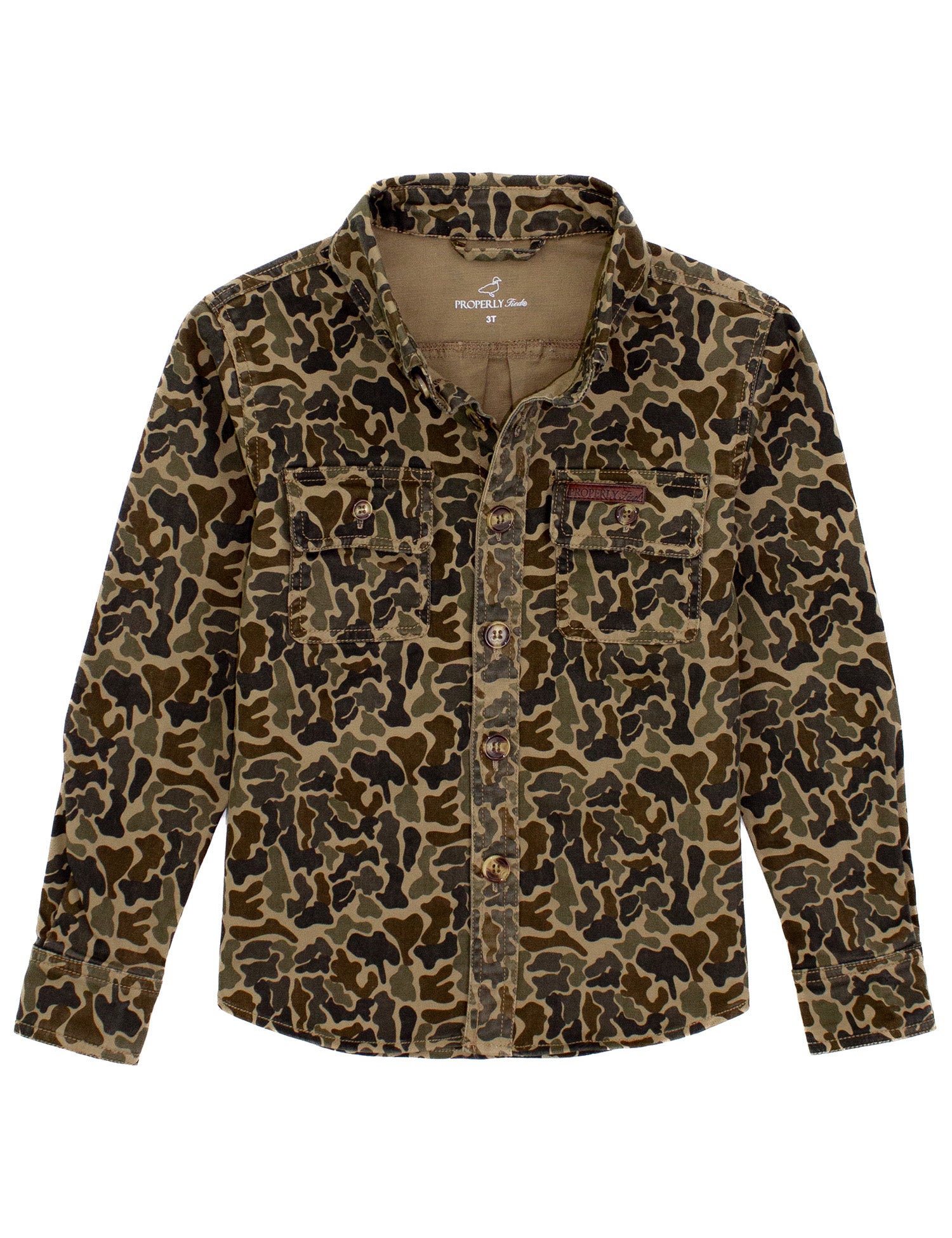 Boys Harvest Workshirt Vintage Camo