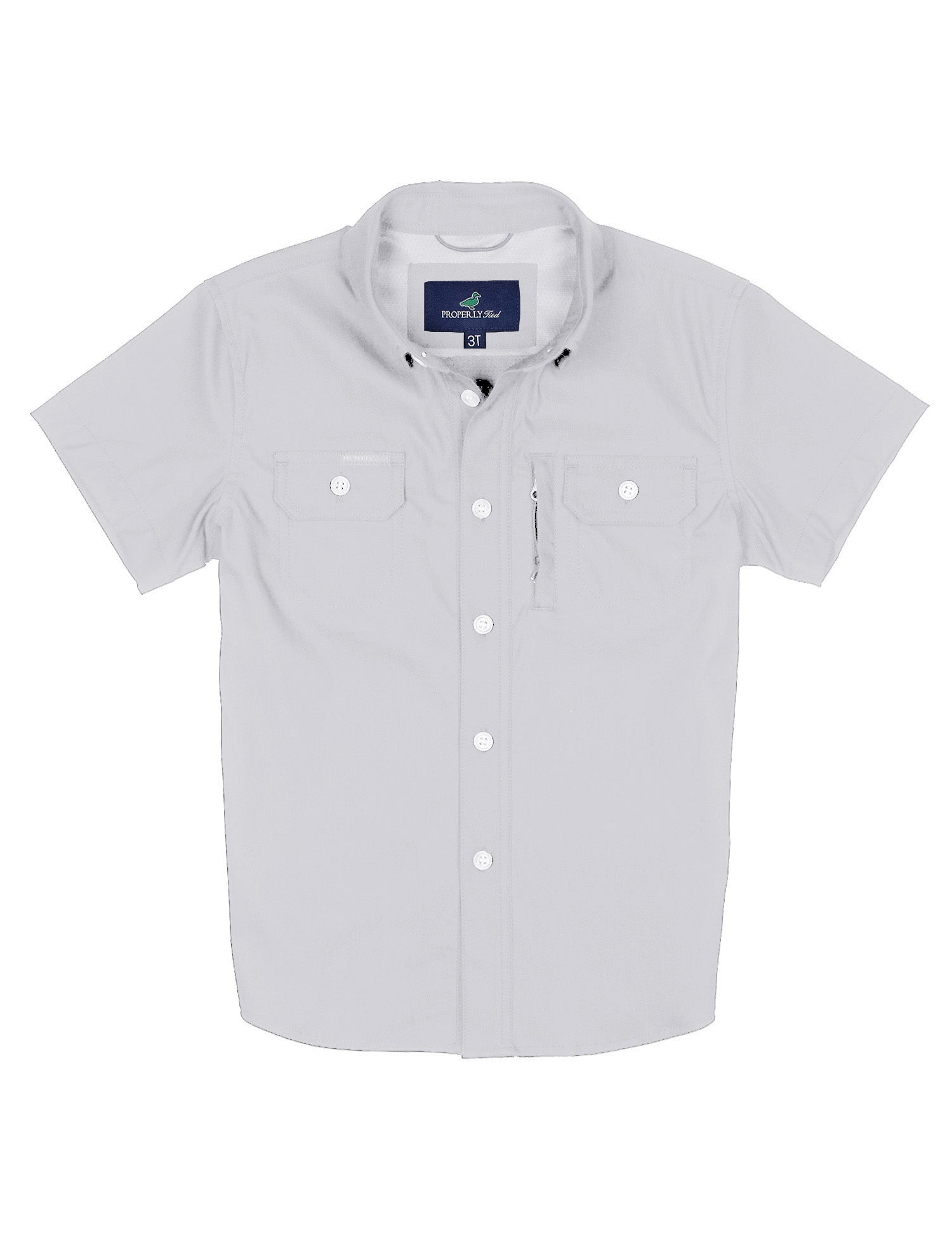 Boys Scout Shirt Ice Grey