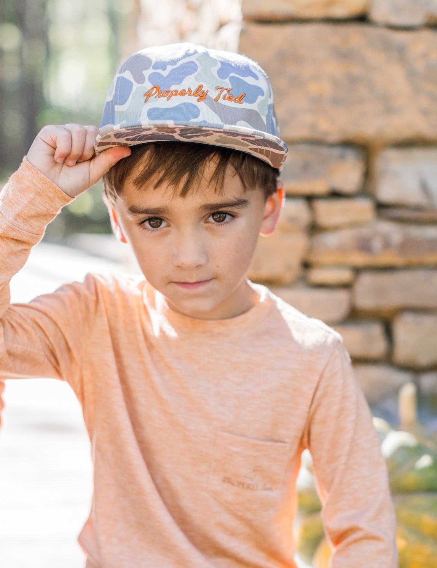 Boys Sportsman Rope Hat Field Camo