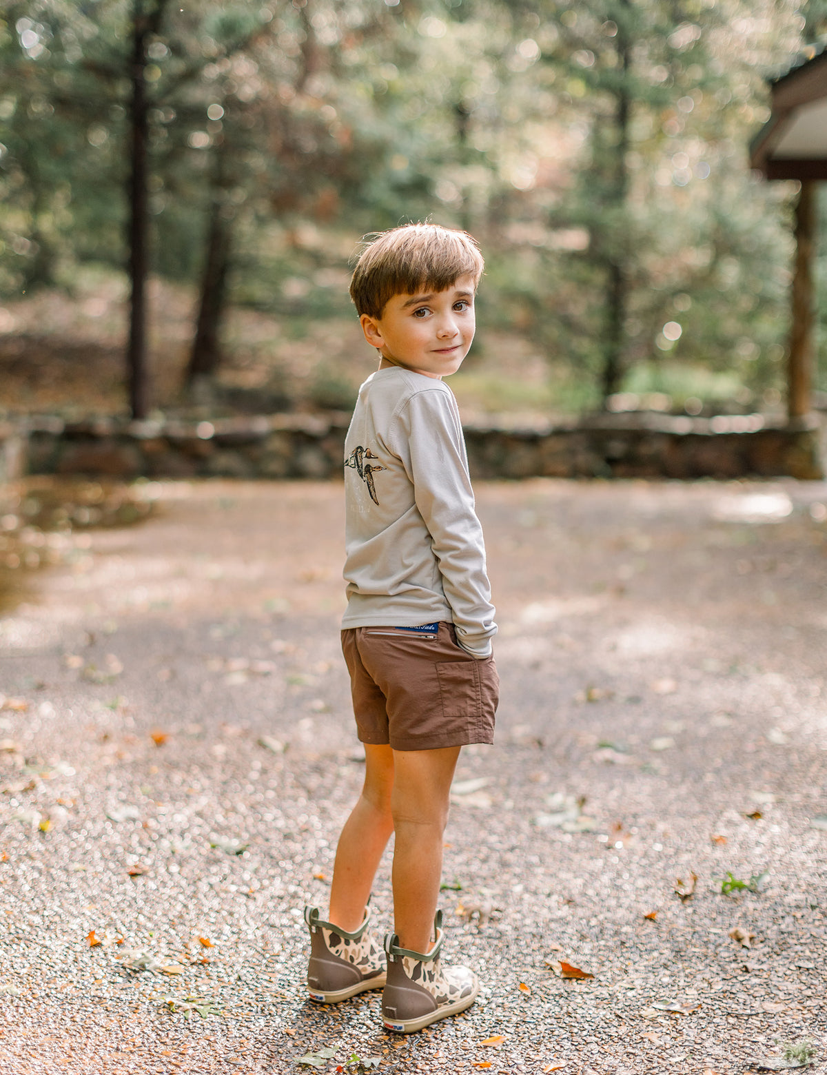Boys Pintails LS Ice Grey