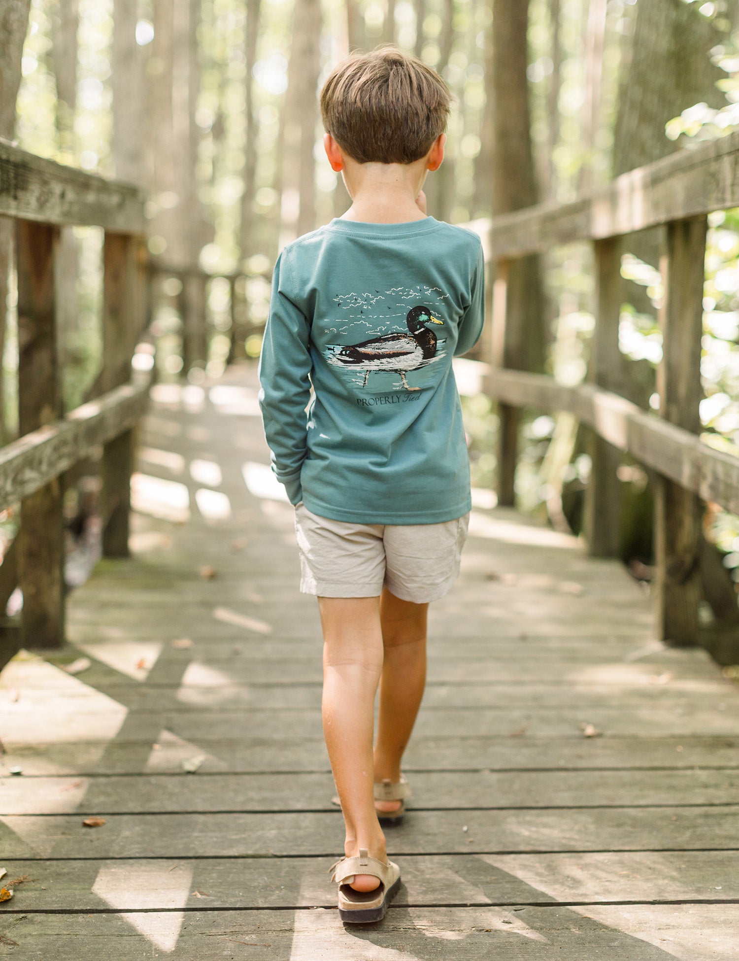 Boys Swimming Mallard LS Marine Green