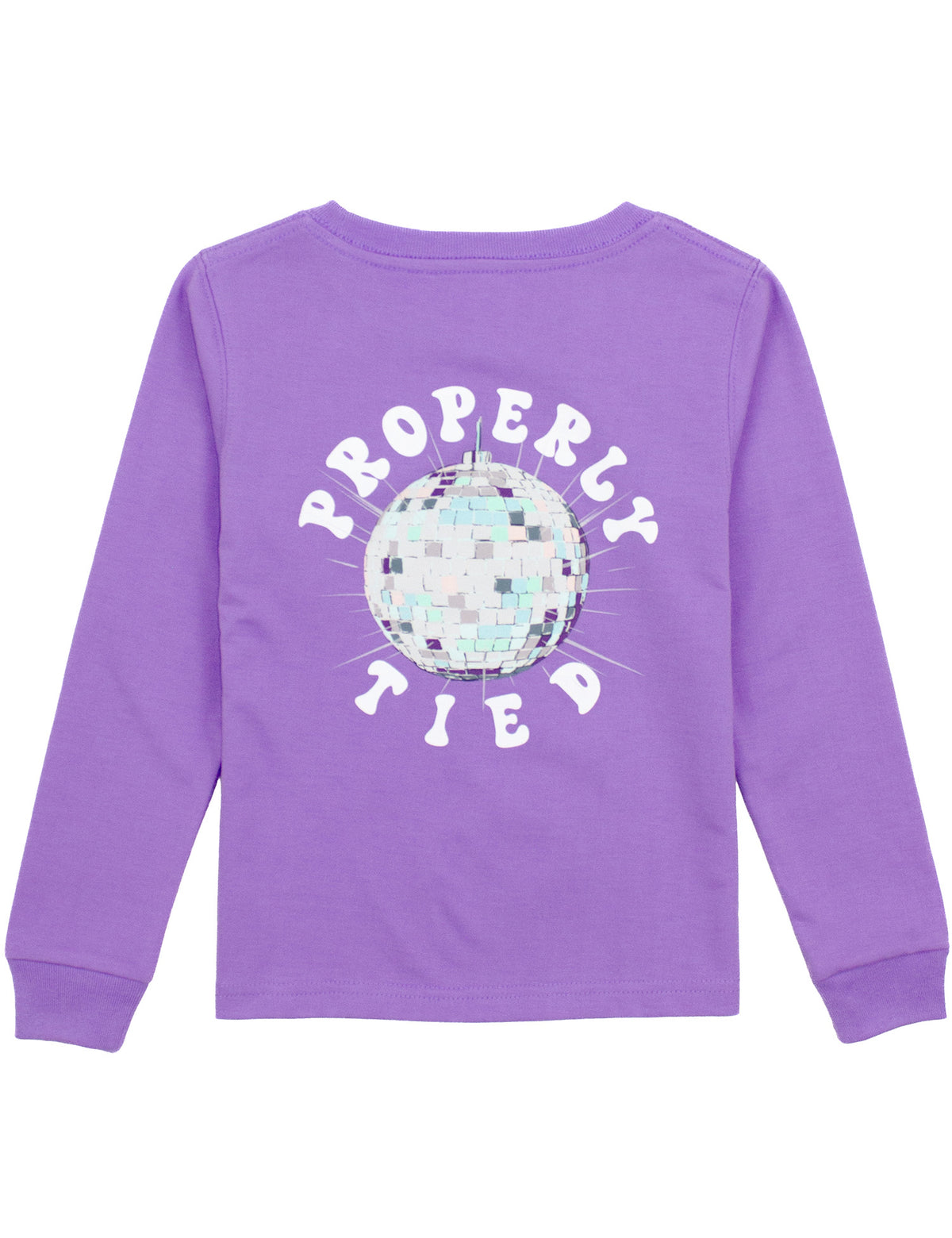 Girls Disco Ball LS Light Purple
