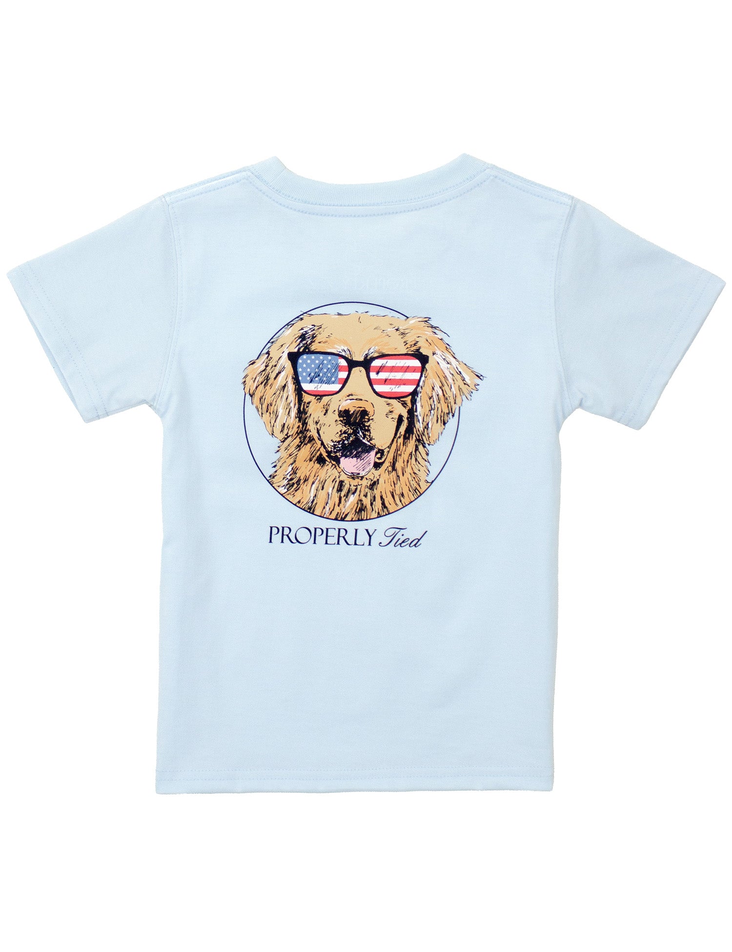 Boys Patriot Dog SS Periwinkle