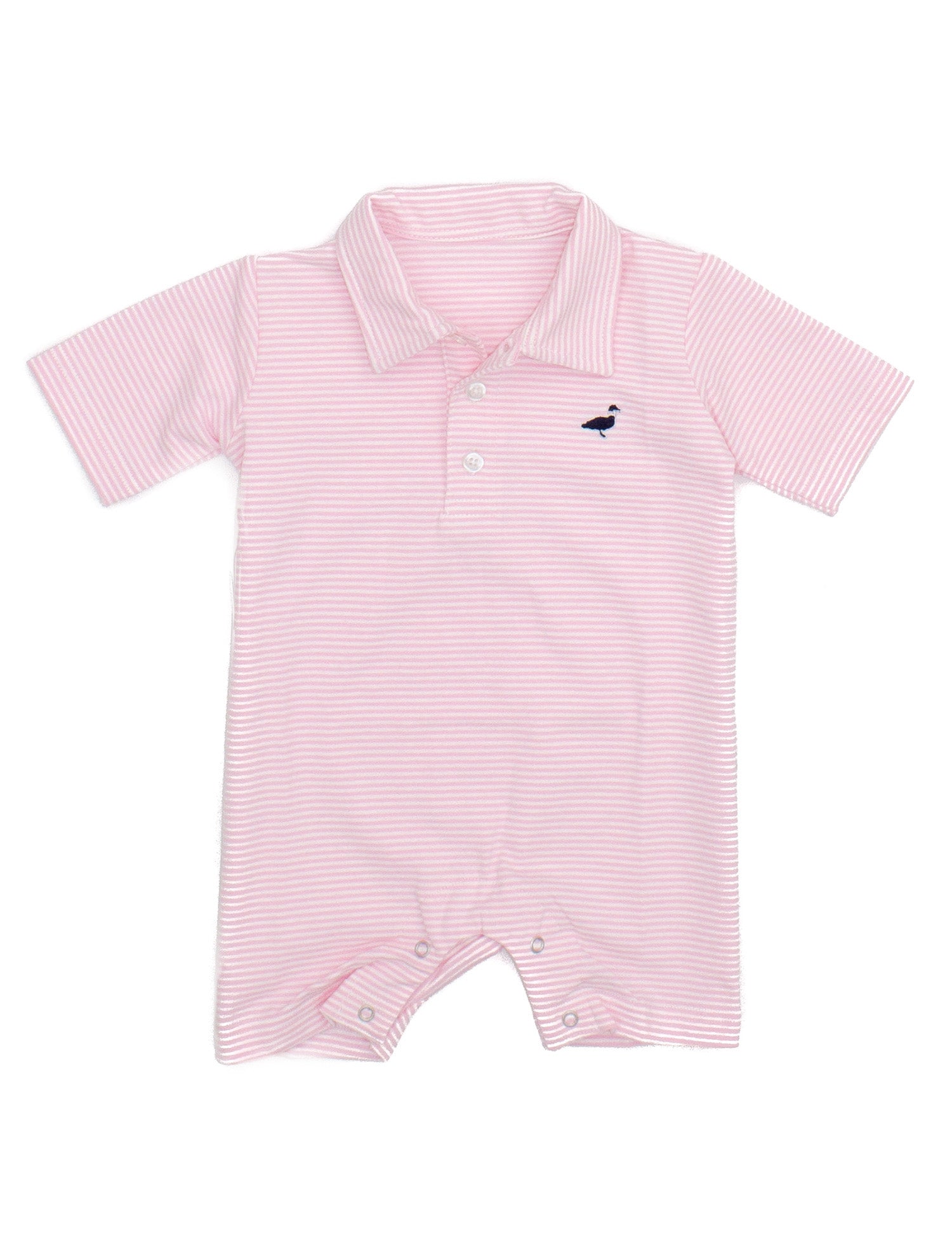 Baby Jackson Polo Shortall Light Pink Stripe