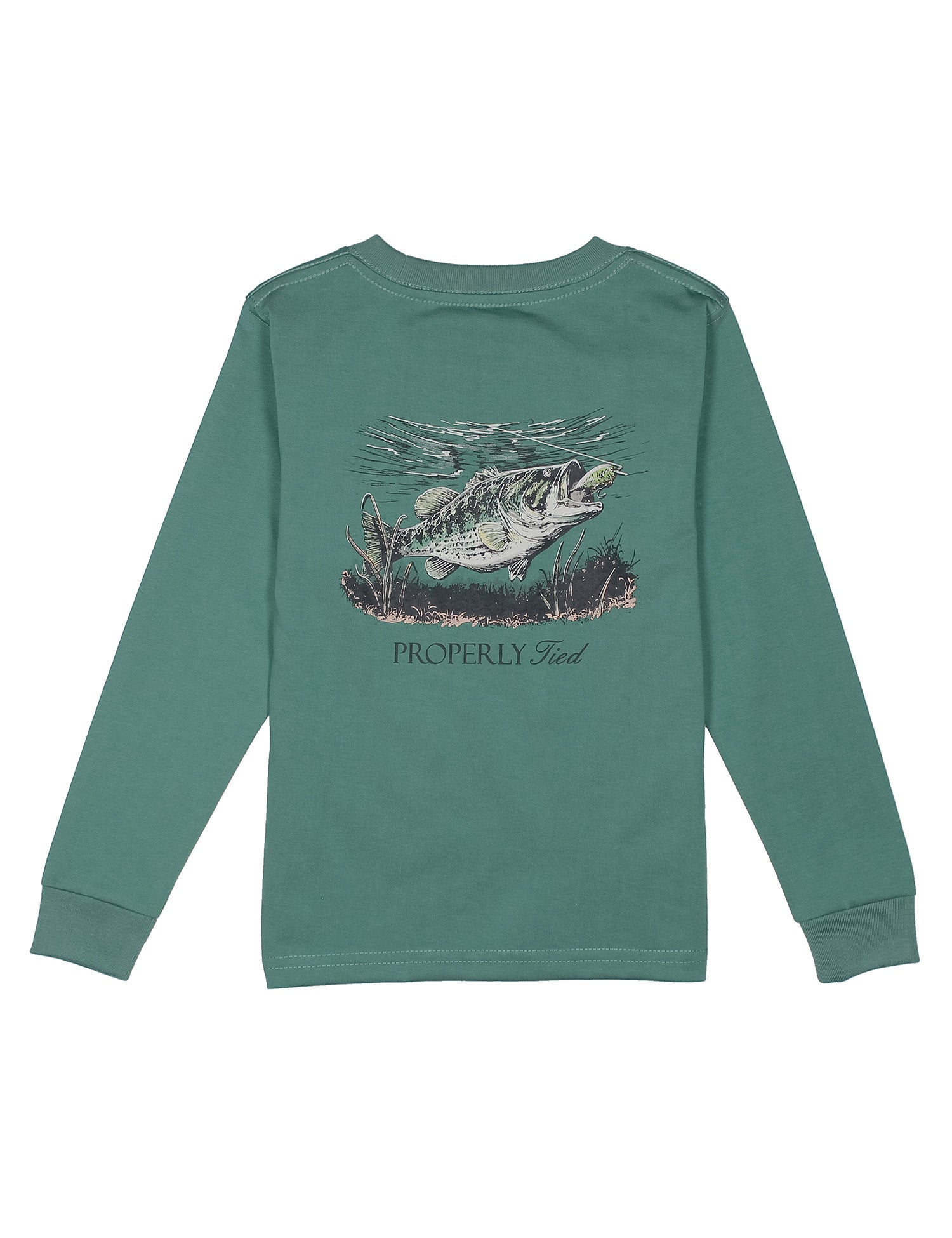 Baby Set The Hook LS Marine Green