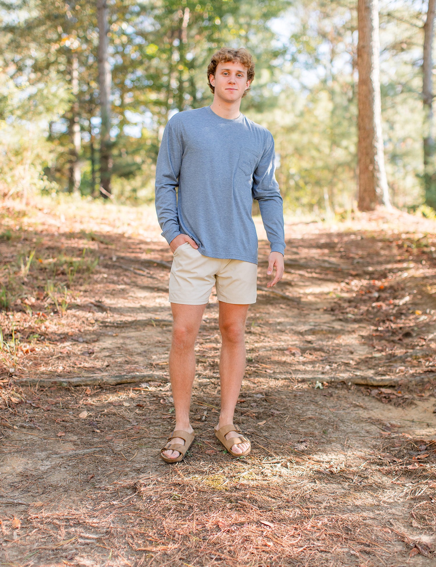 Portland Pocket Tee LS Guide Boat Denim