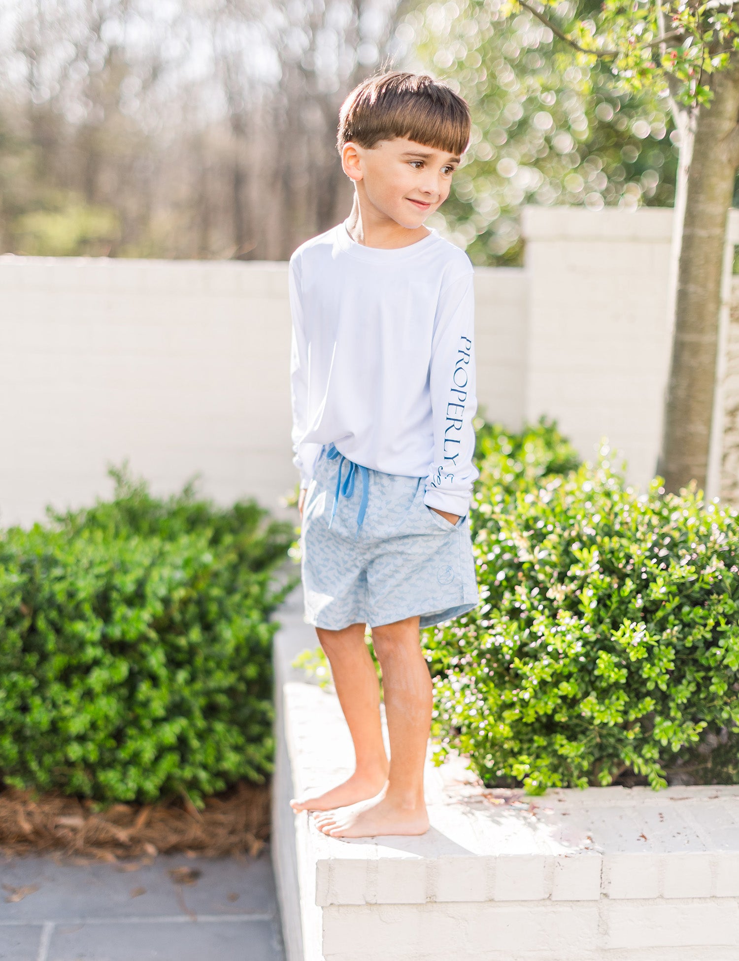 Boys Tidal Rashguard White
