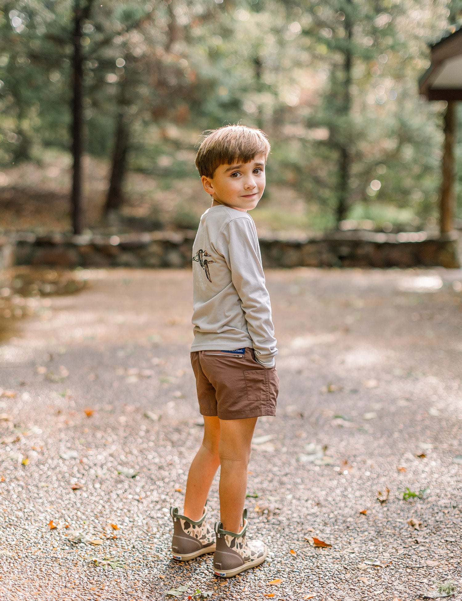 Boys Pintails LS Ice Grey
