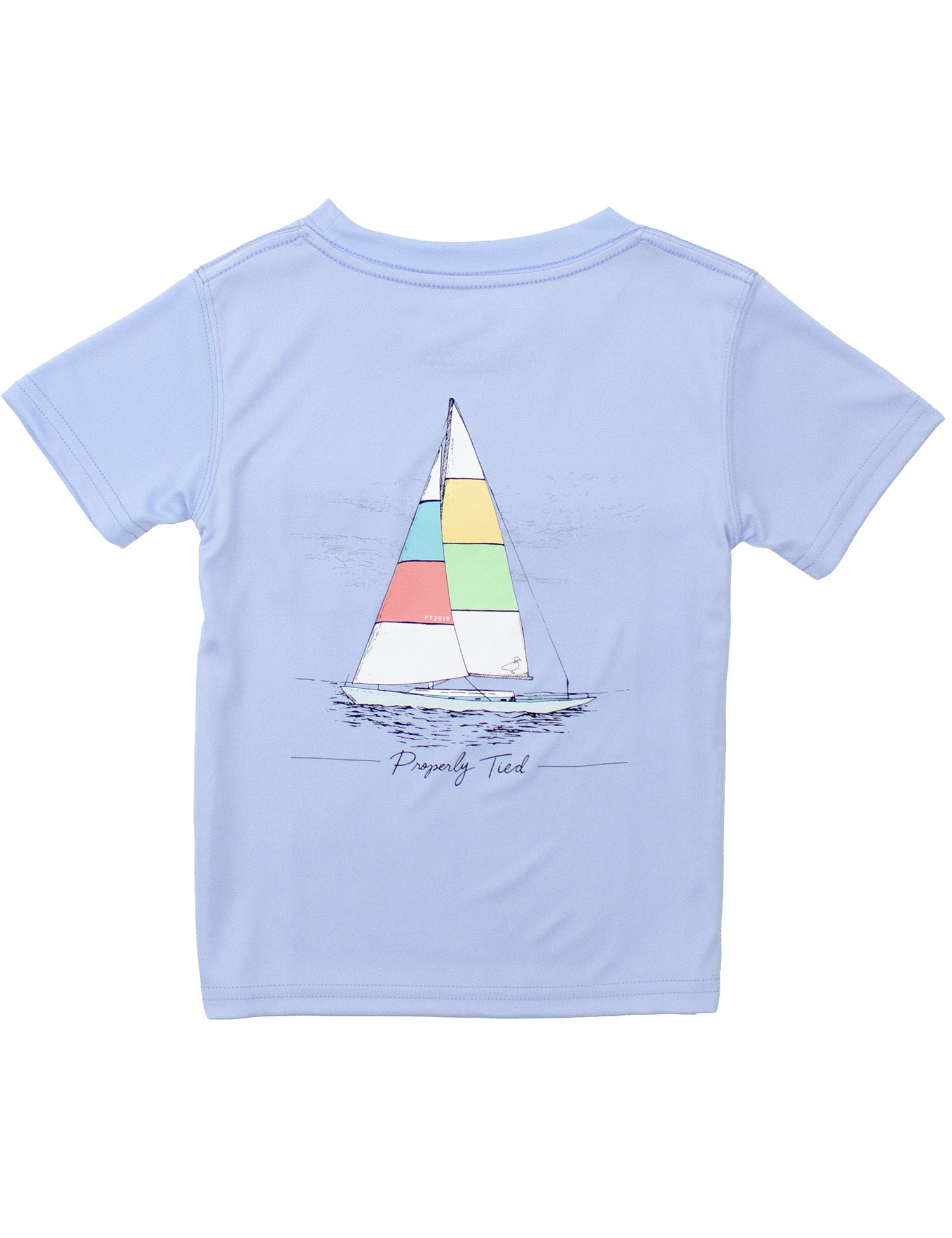 Girls Performance Tee SS Set Sail Light Blue