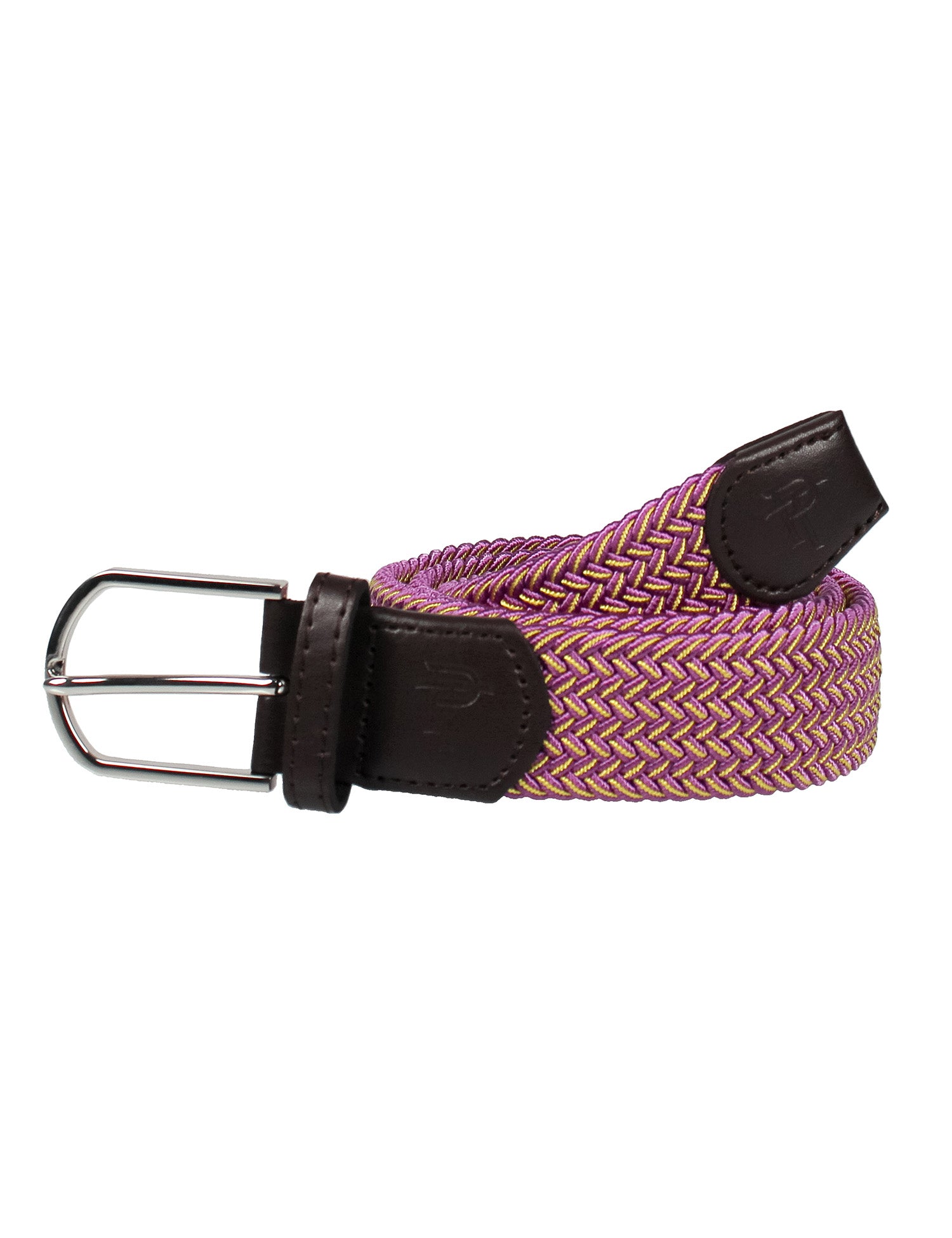 Country Club Stretch Belt Purple And Gold
