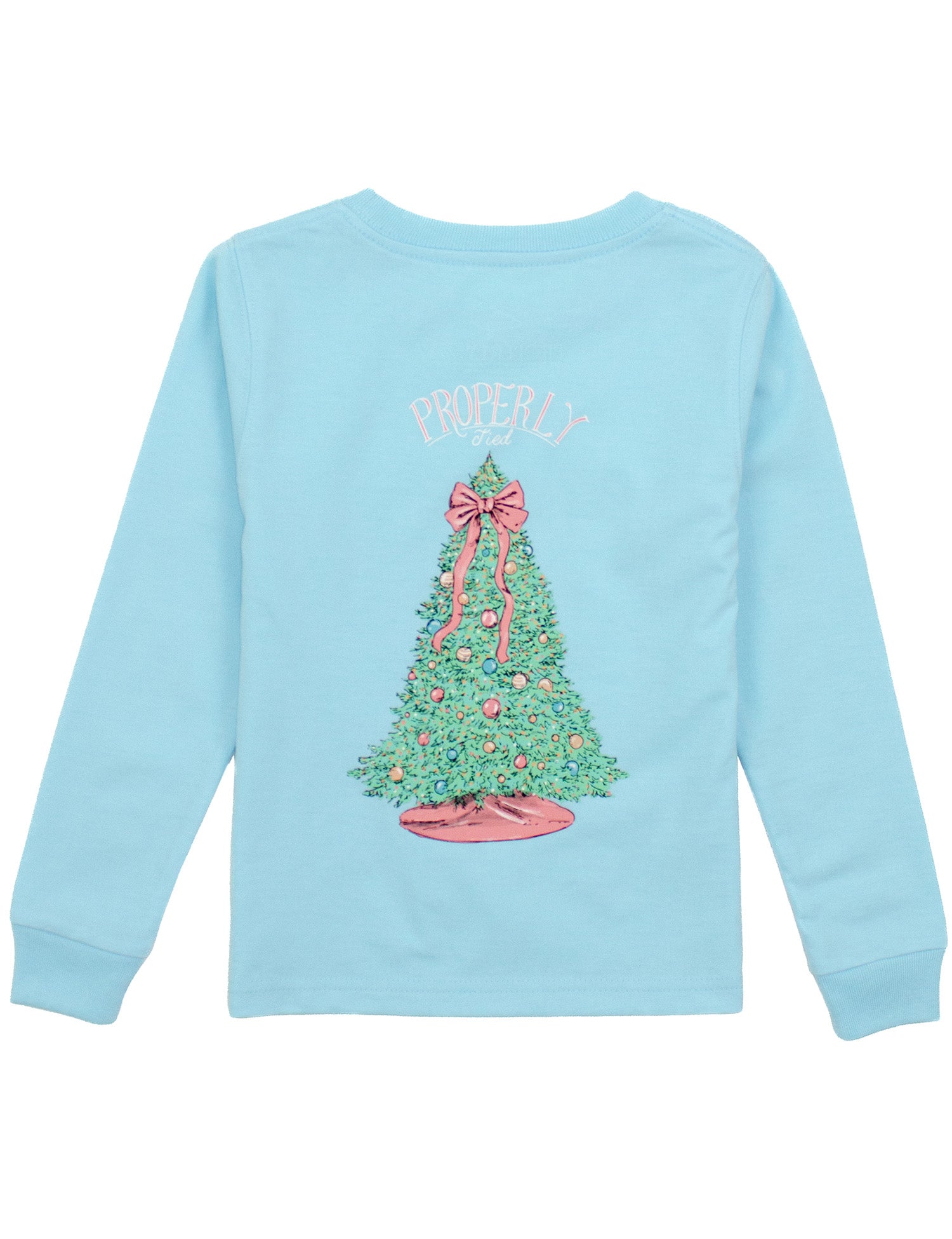 Girls Merry And Bright LS Powder Blue