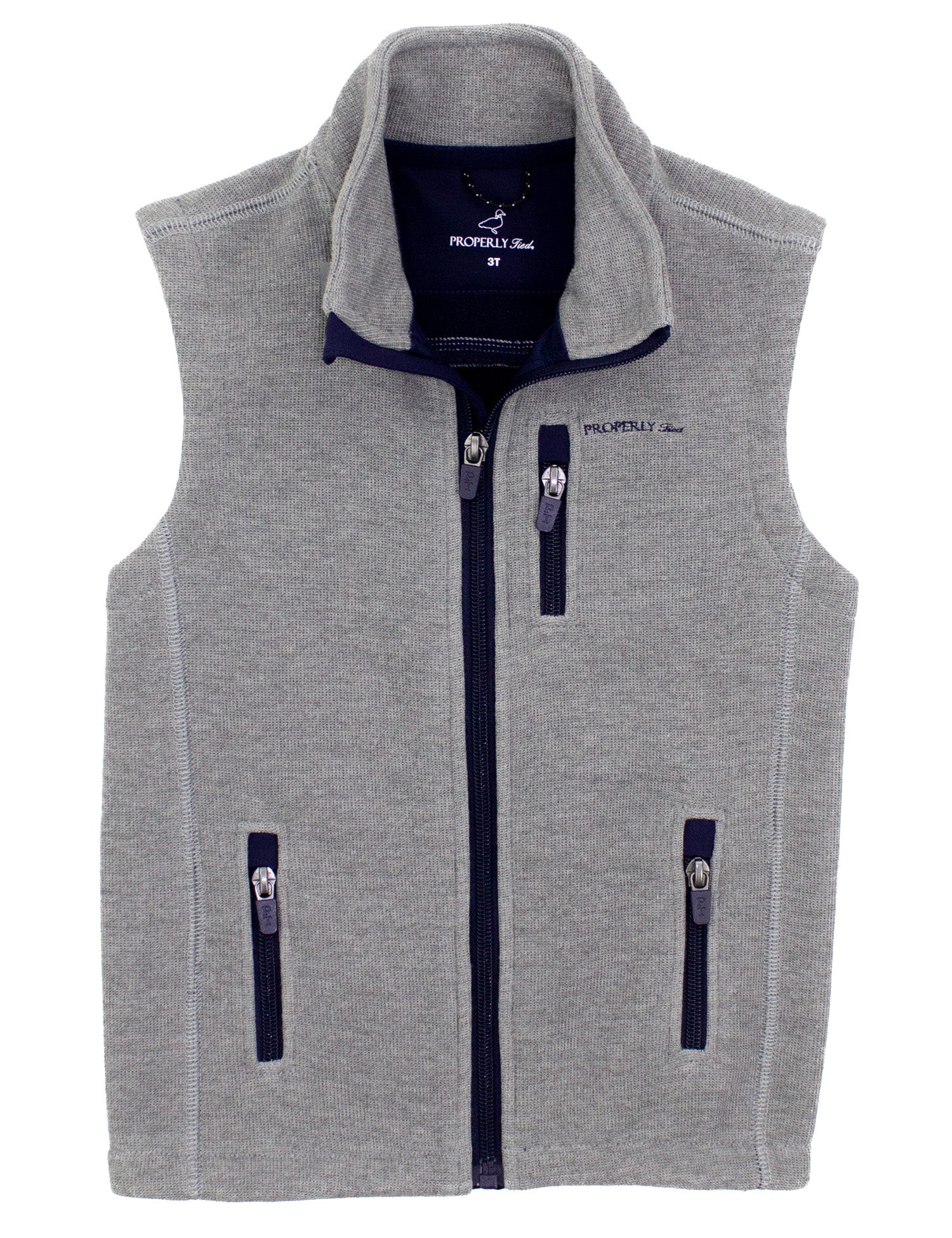 Boys Highland Vest Light Heather Grey