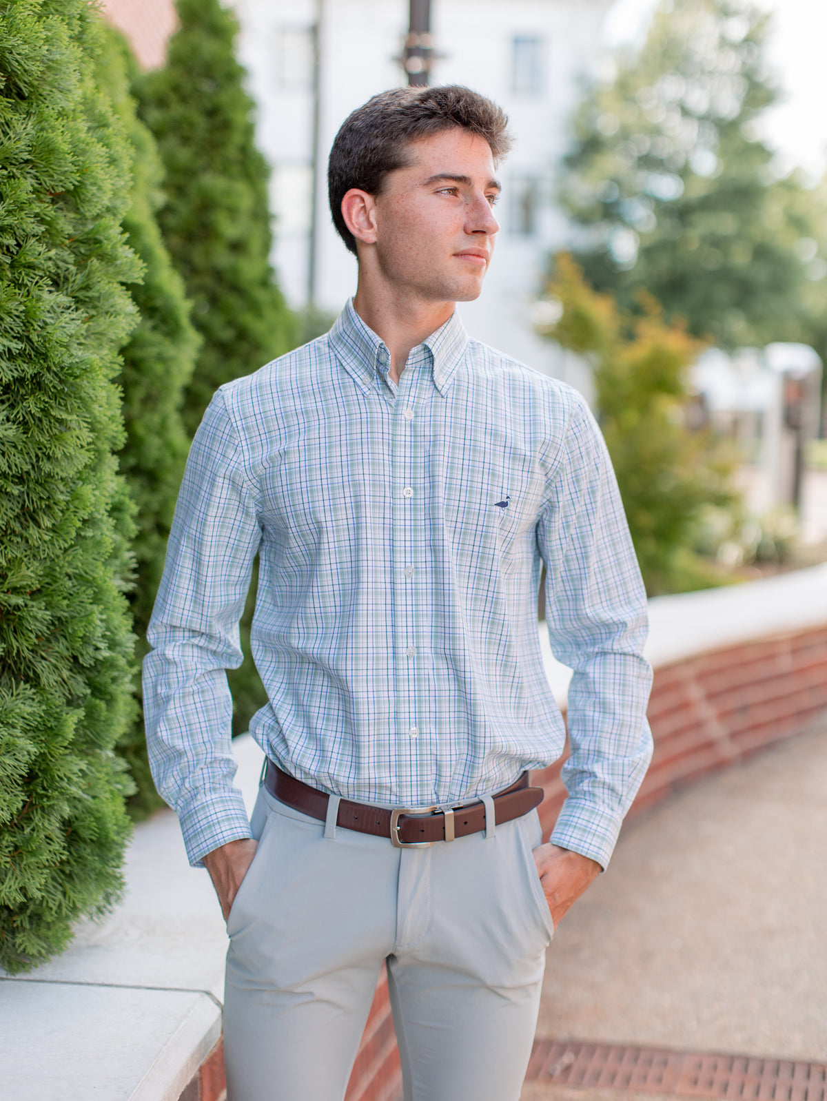 Seasonal Sportshirt Sage Stream