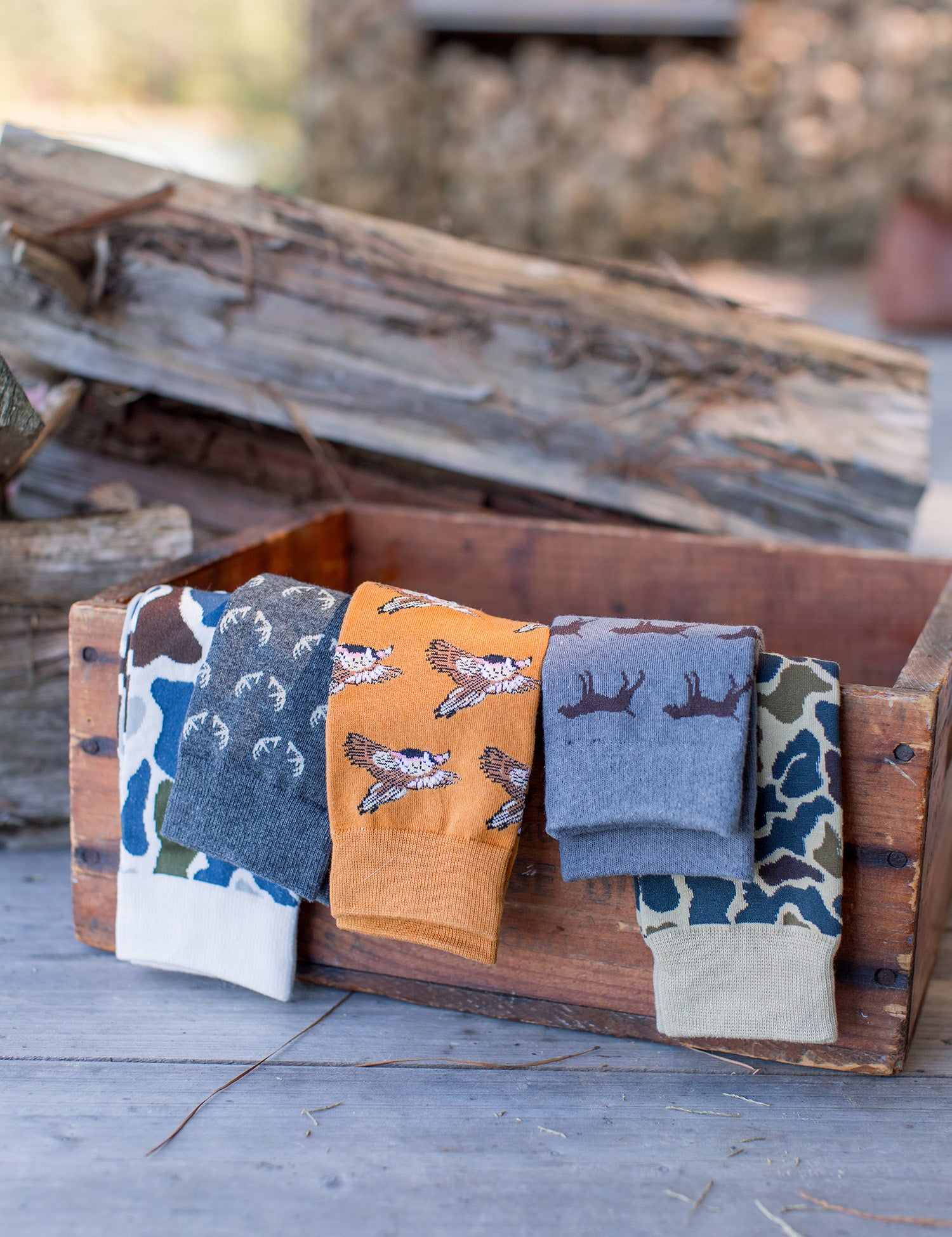 Lucky Duck Socks Vintage Camo