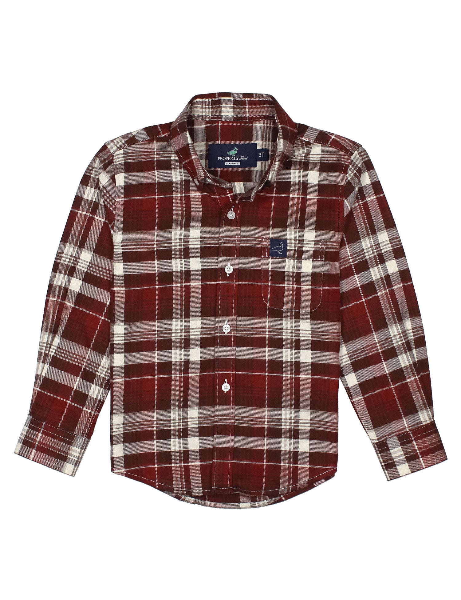 Boys Classic Flannel Redwood