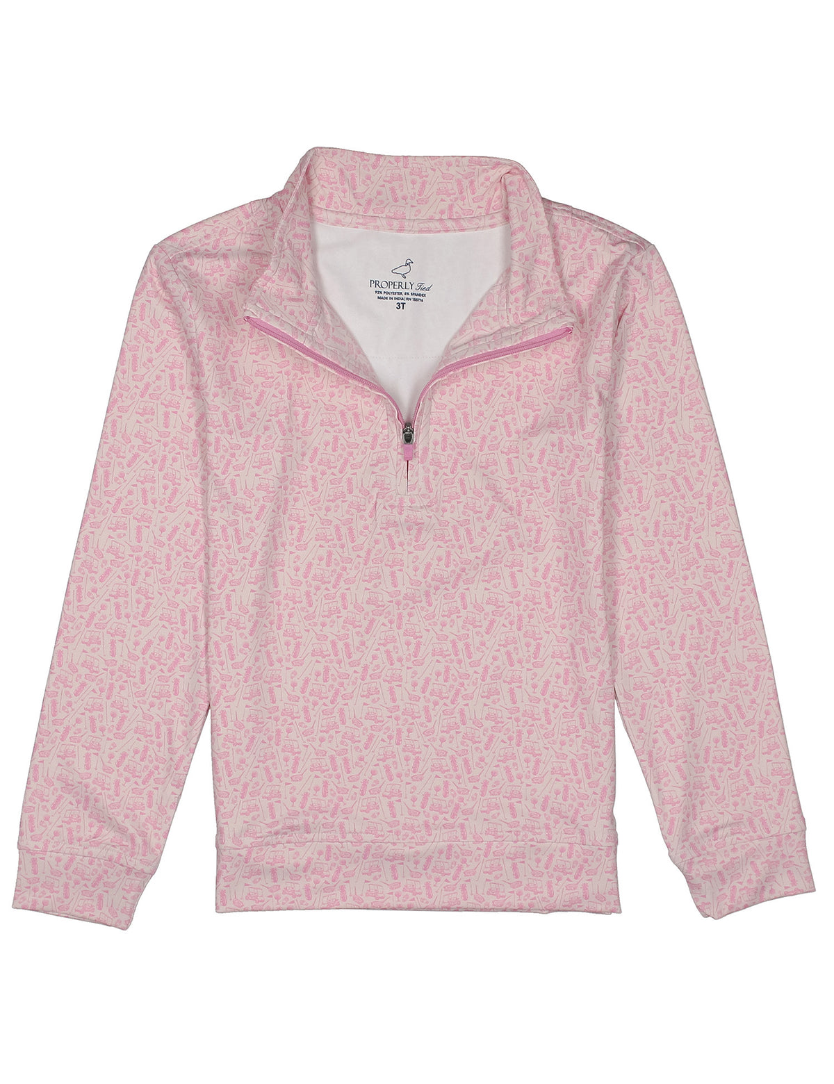 Girls Range Pullover Back Nine Pink