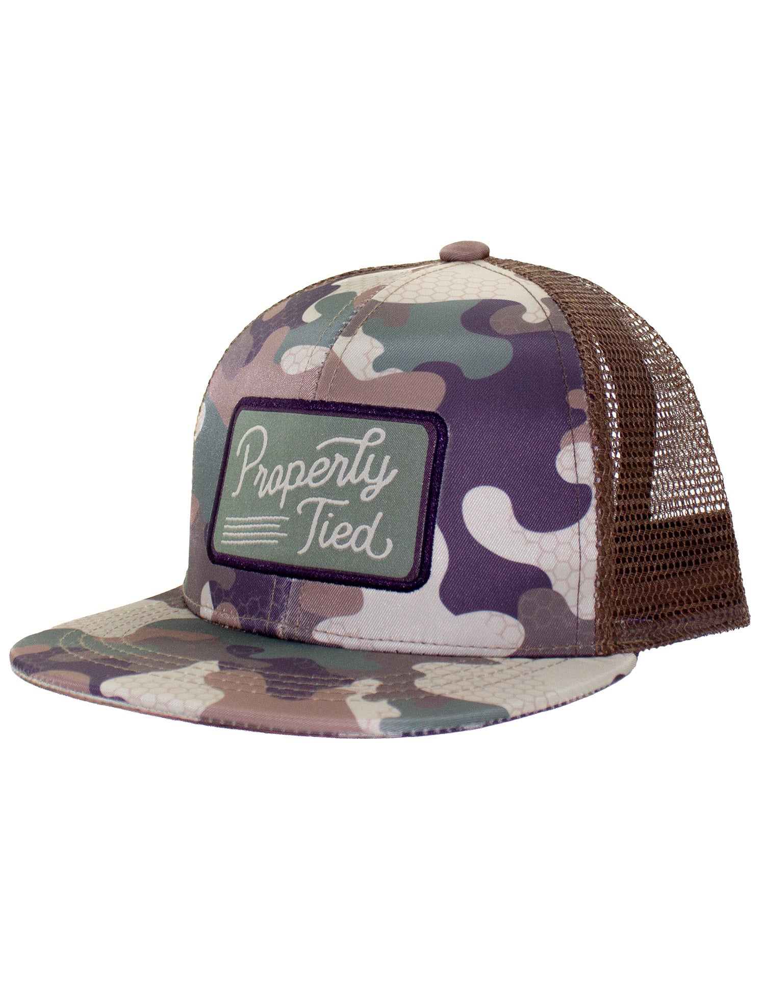 Boys Sportsman Trucker Hat Delta Woodland Camo