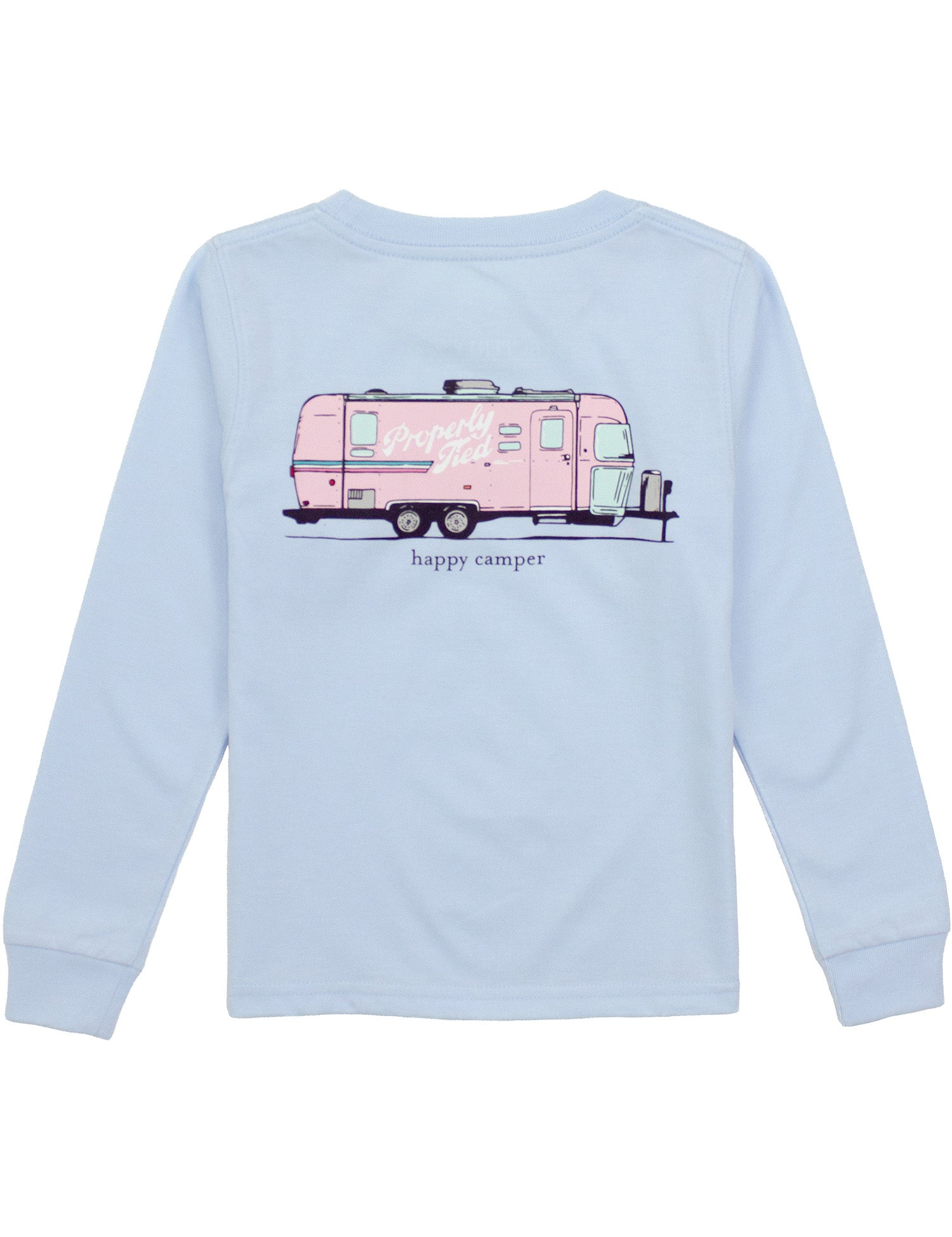 Girls Happy Camper LS Periwinkle
