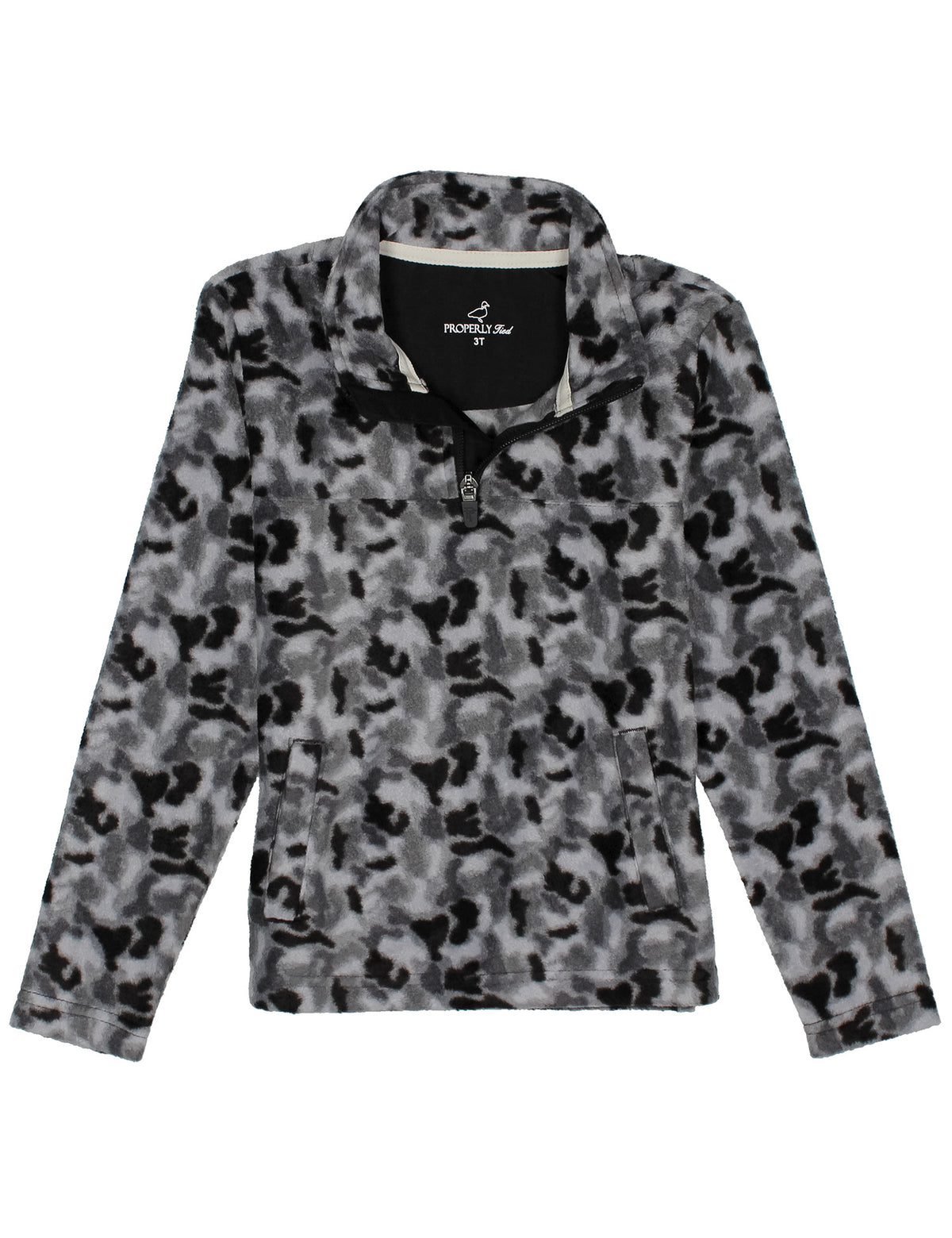 Boys Sportsman Microfleece Pullover Ash Camo