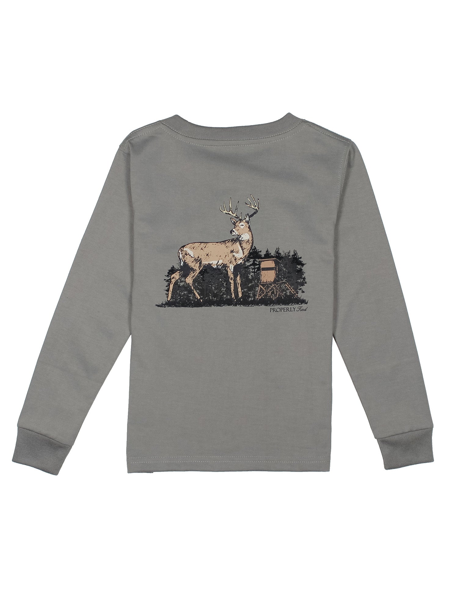 Baby Deer Season LS Battleship Grey