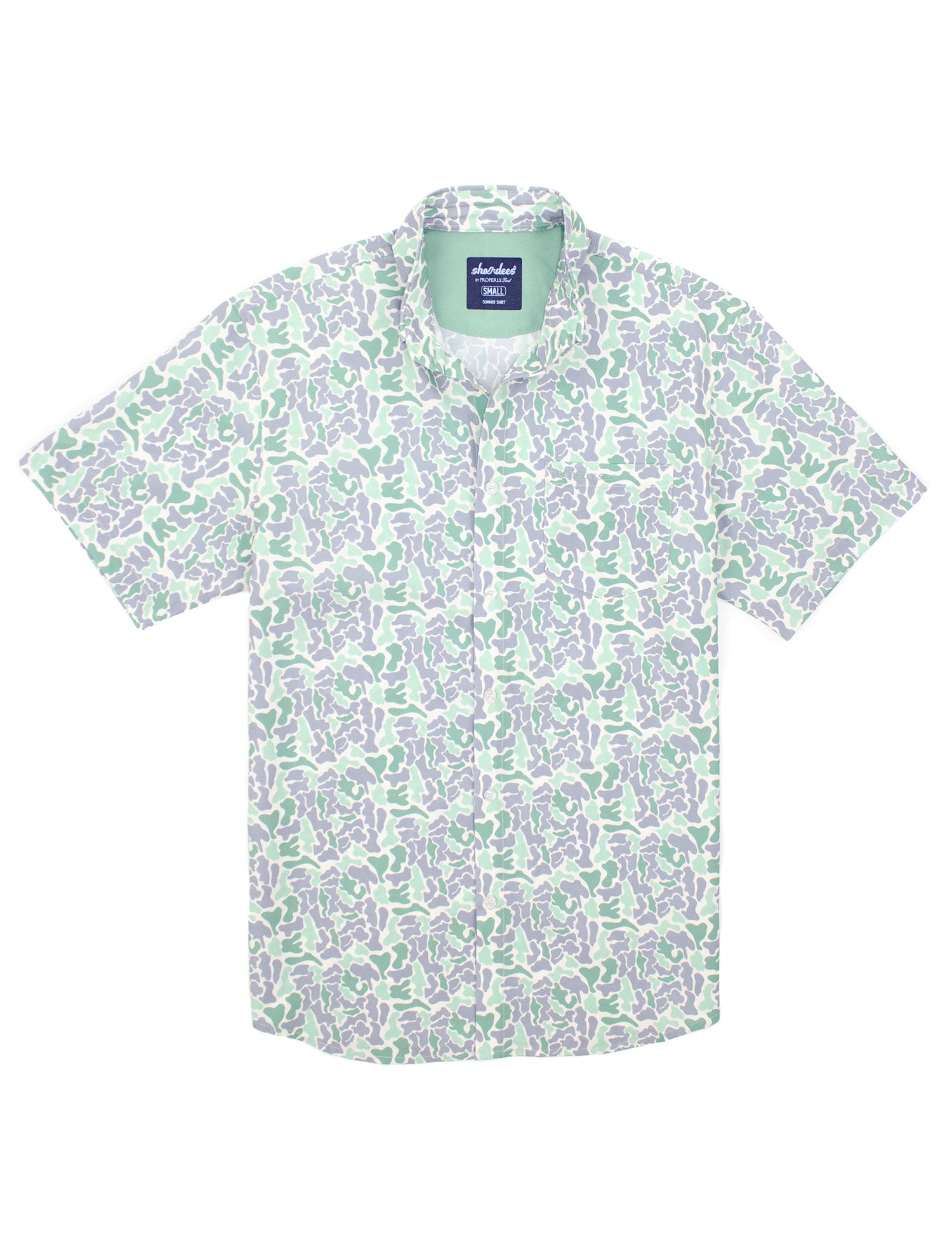 Shordees Summer Shirt Sage Camo