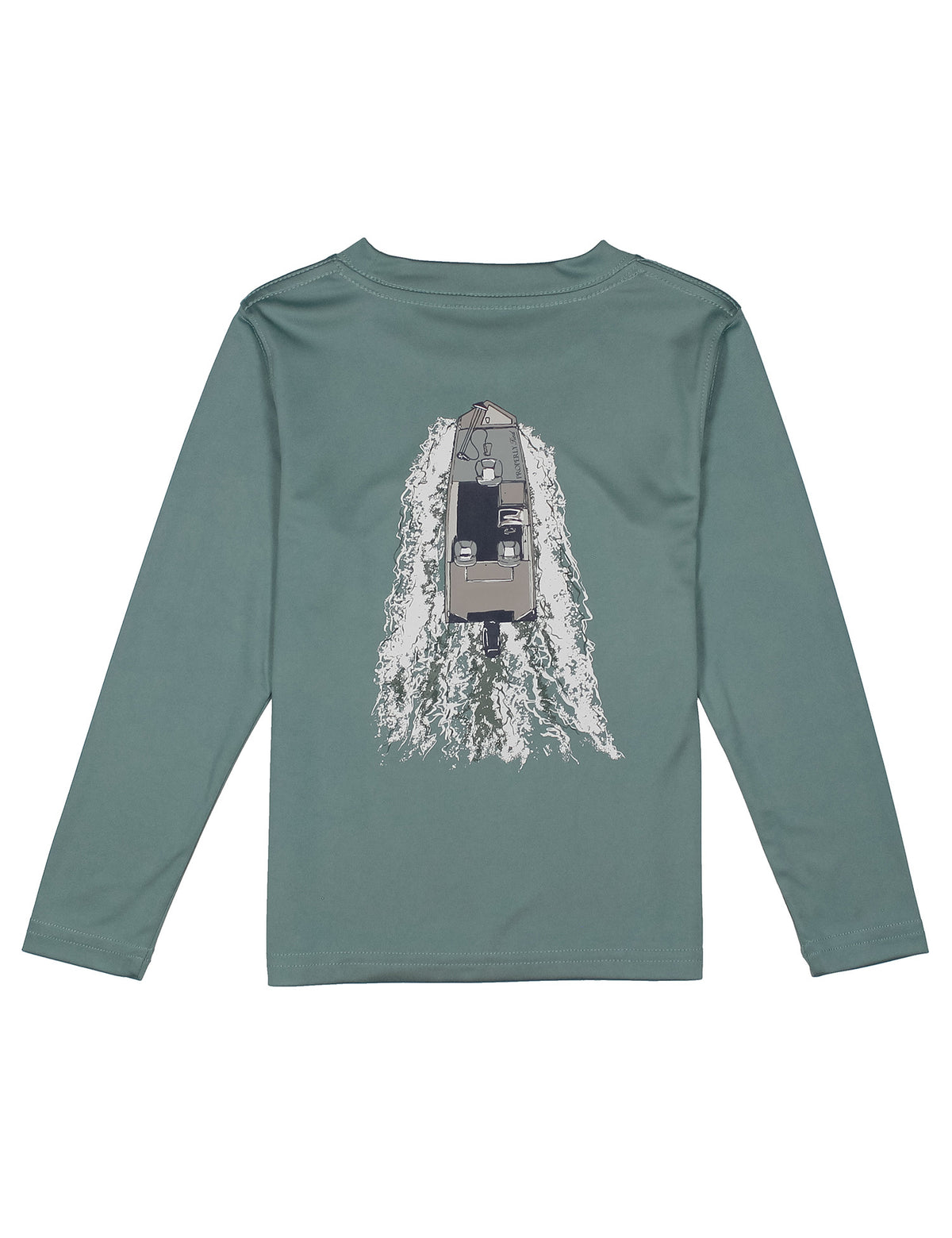 Boys Performance Tee LS On The Water Steel Blue