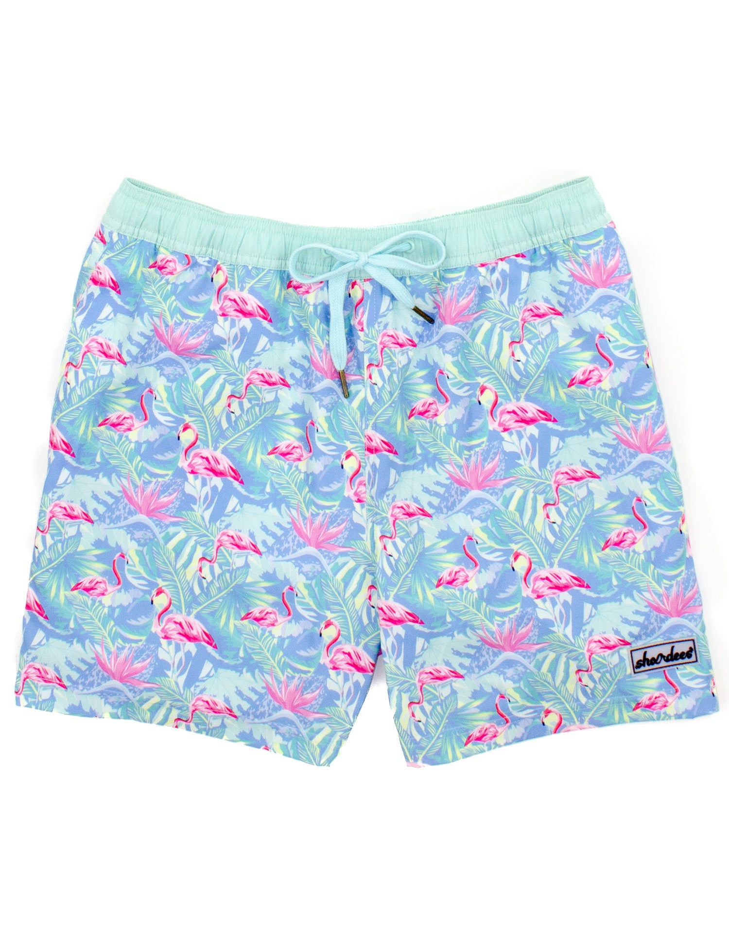 Shordees Swim Trunk Floral Flamingo
