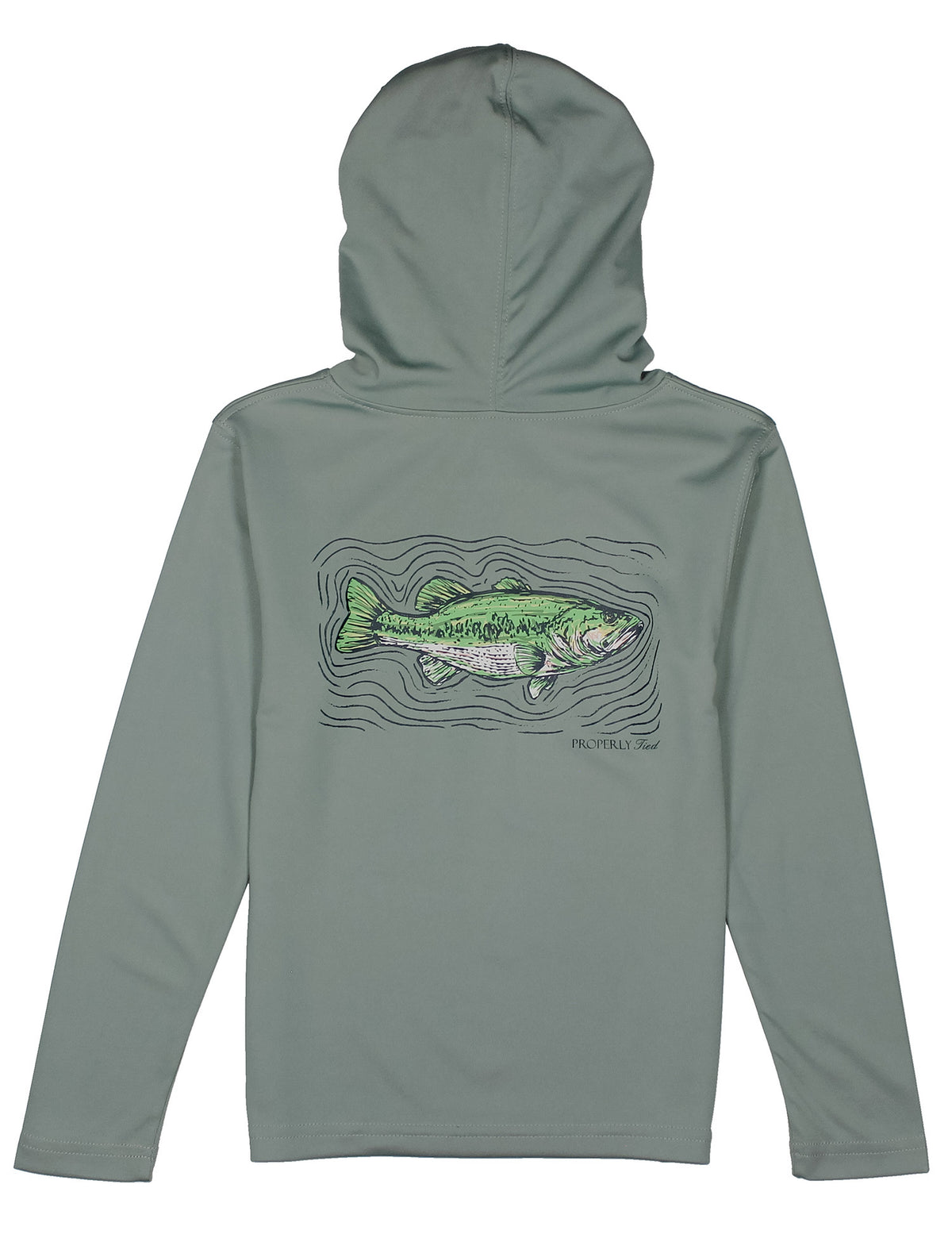 Boys Shade Performance Hoodie Spotted Bass Fog