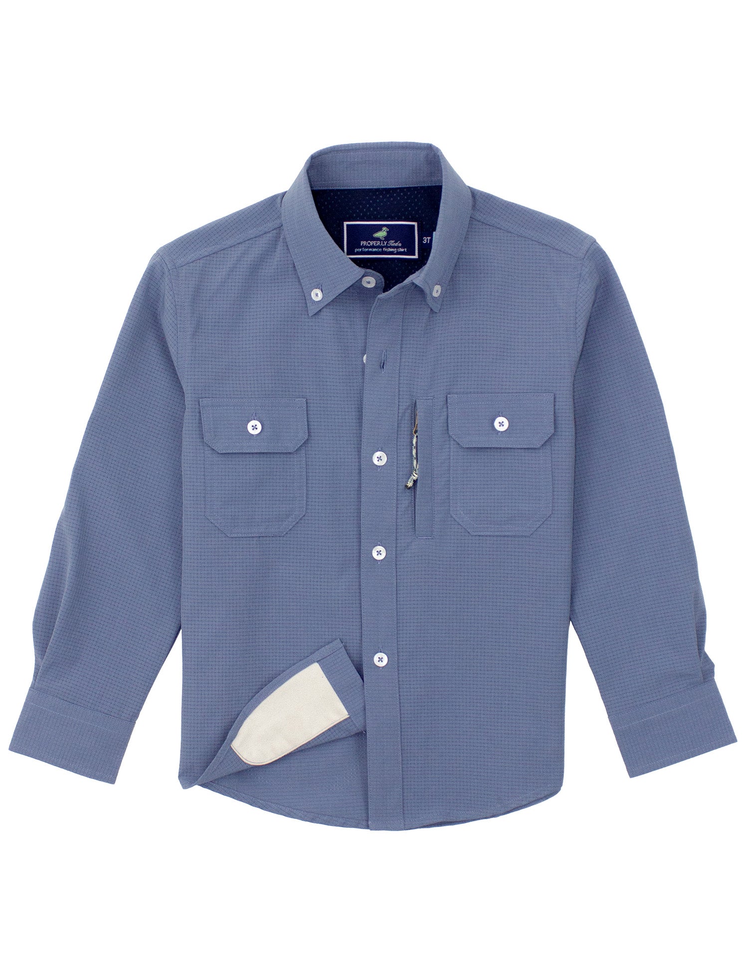 Boys Reeltech Fishing Shirt Dusk Blue