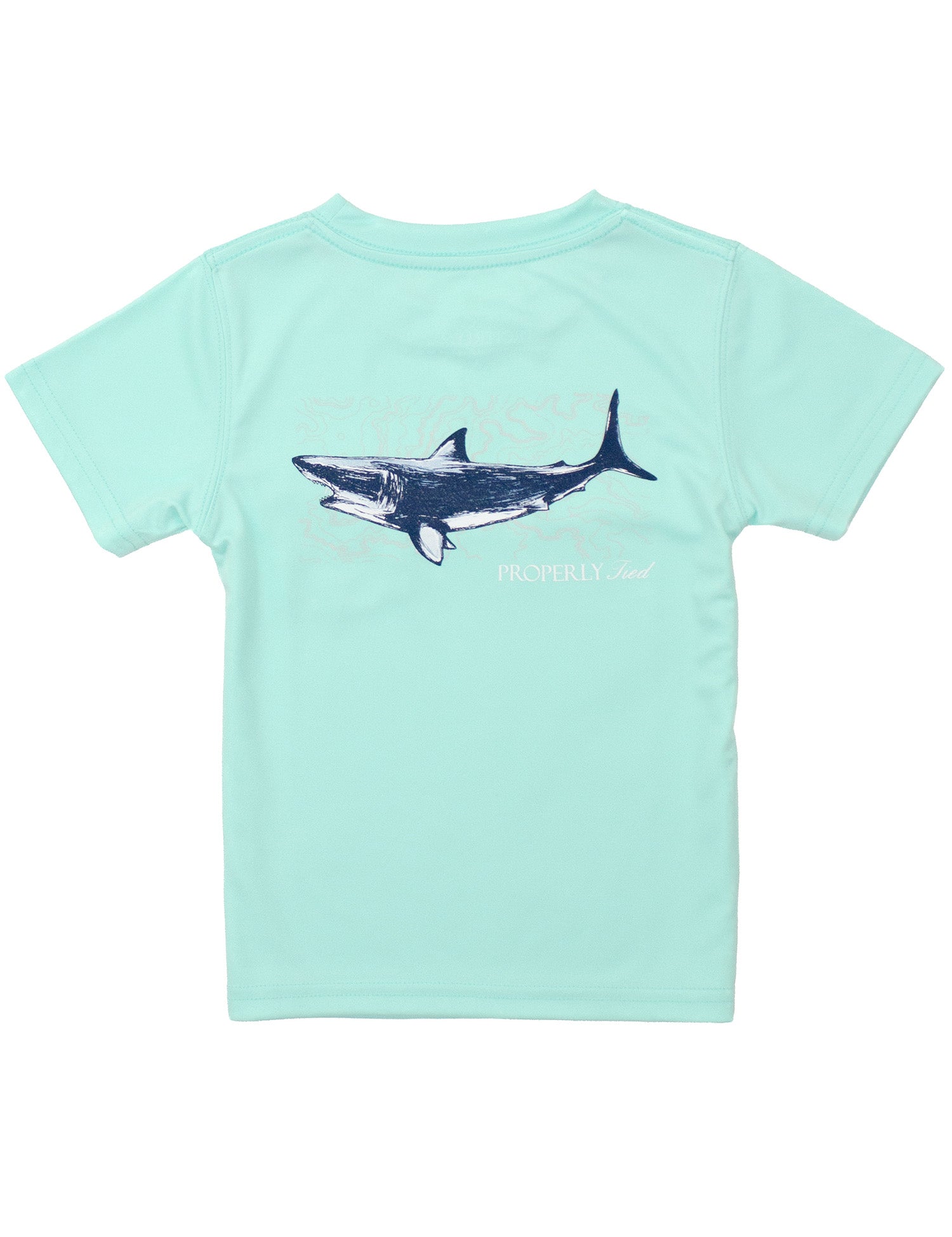 Boys Performance Tee SS Topo Shark  Seafoam